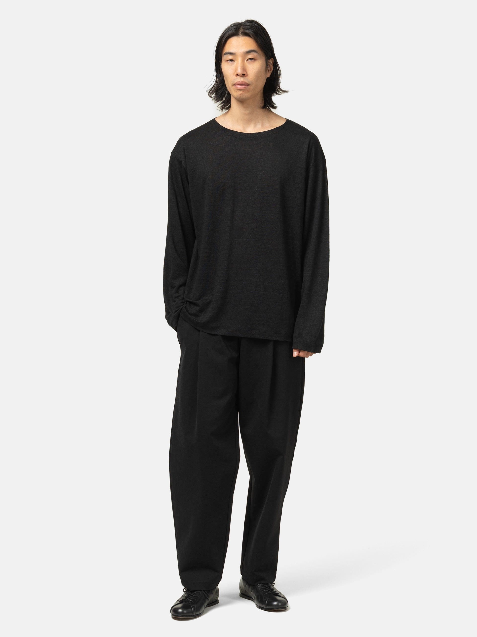 Batoner Normandy Linen Basque Shirt Black