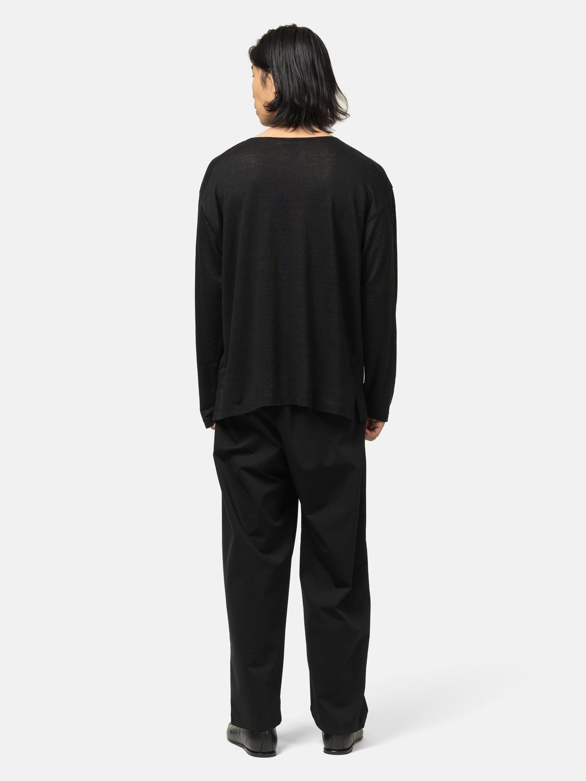 Batoner Normandy Linen Basque Shirt Black
