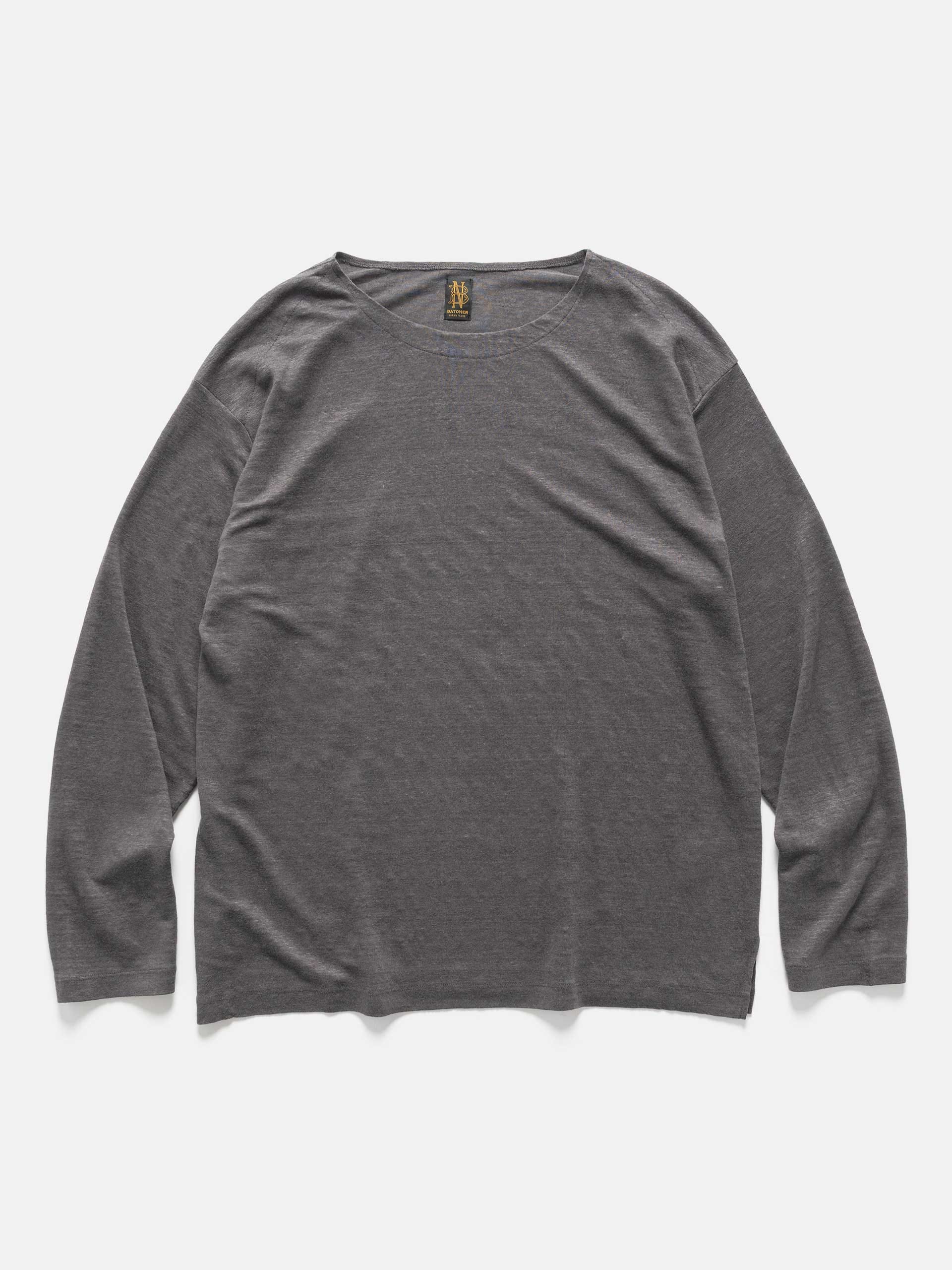 Batoner Normandy Linen Basque Shirt Gray