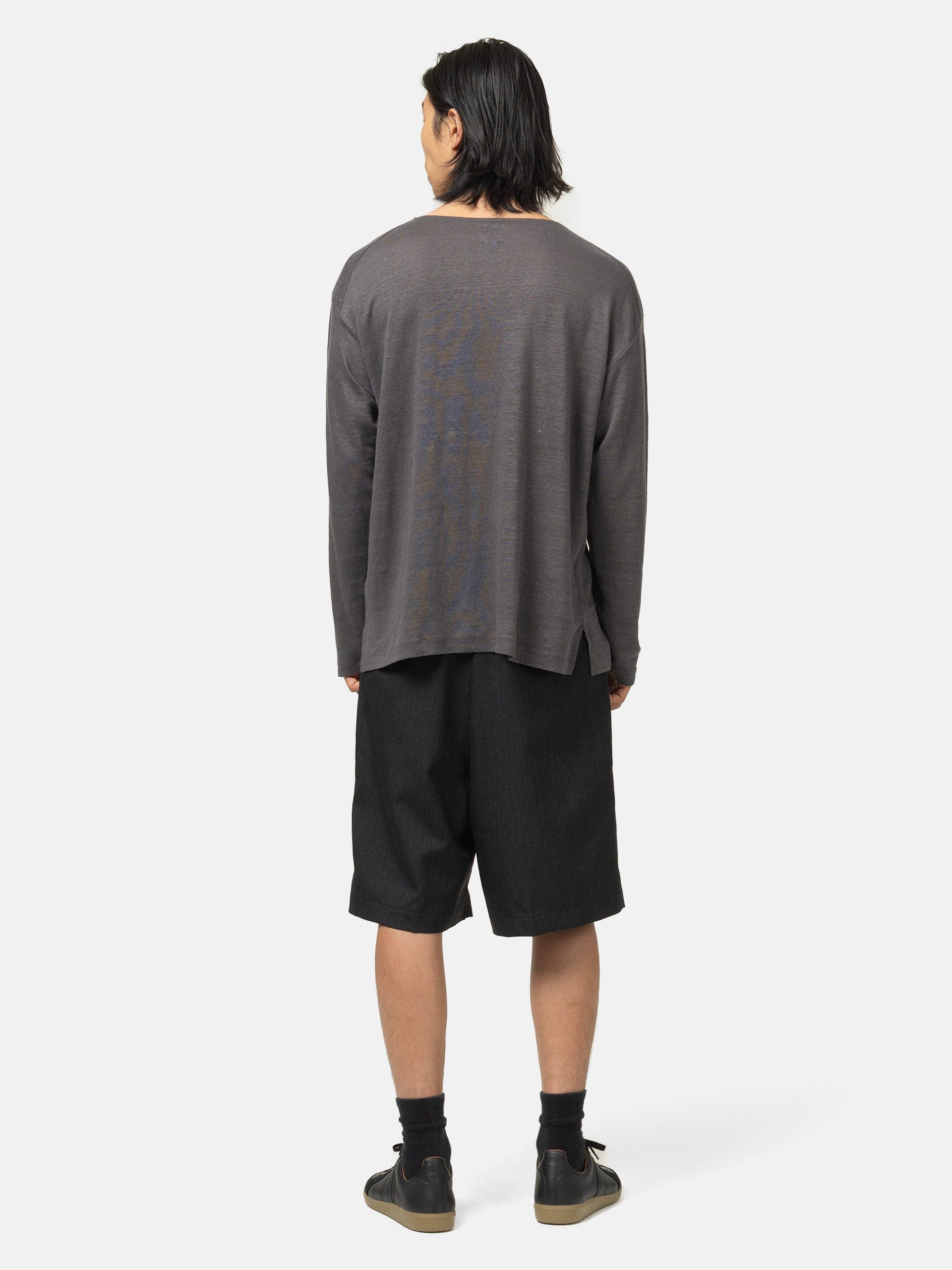 Batoner Normandy Linen Basque Shirt Gray