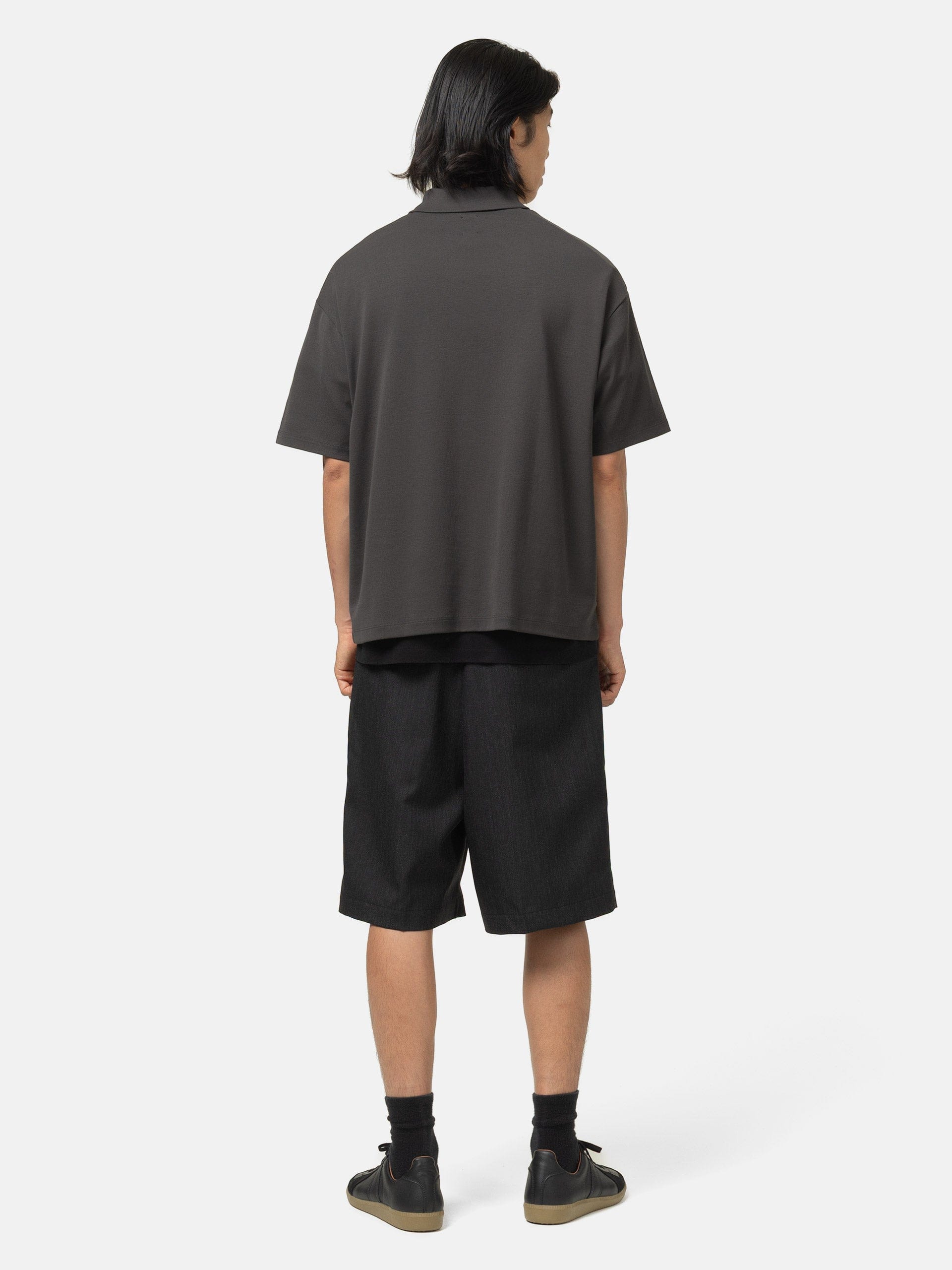 Batoner Milano Rib Half Zip T-Shirt Charcoal