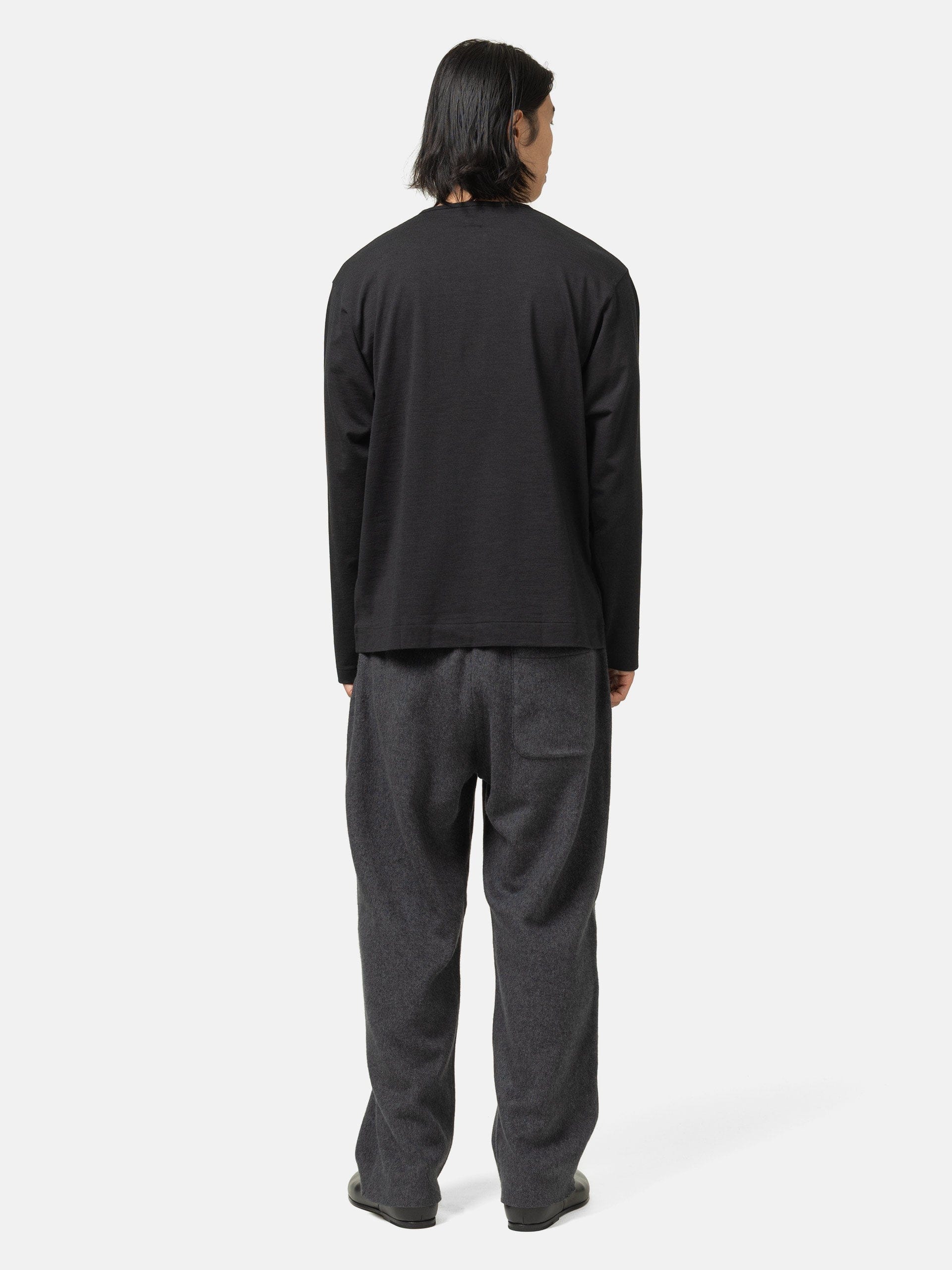 Batoner Slub Mix Sleeping Long Sleeve T-Shirt Black