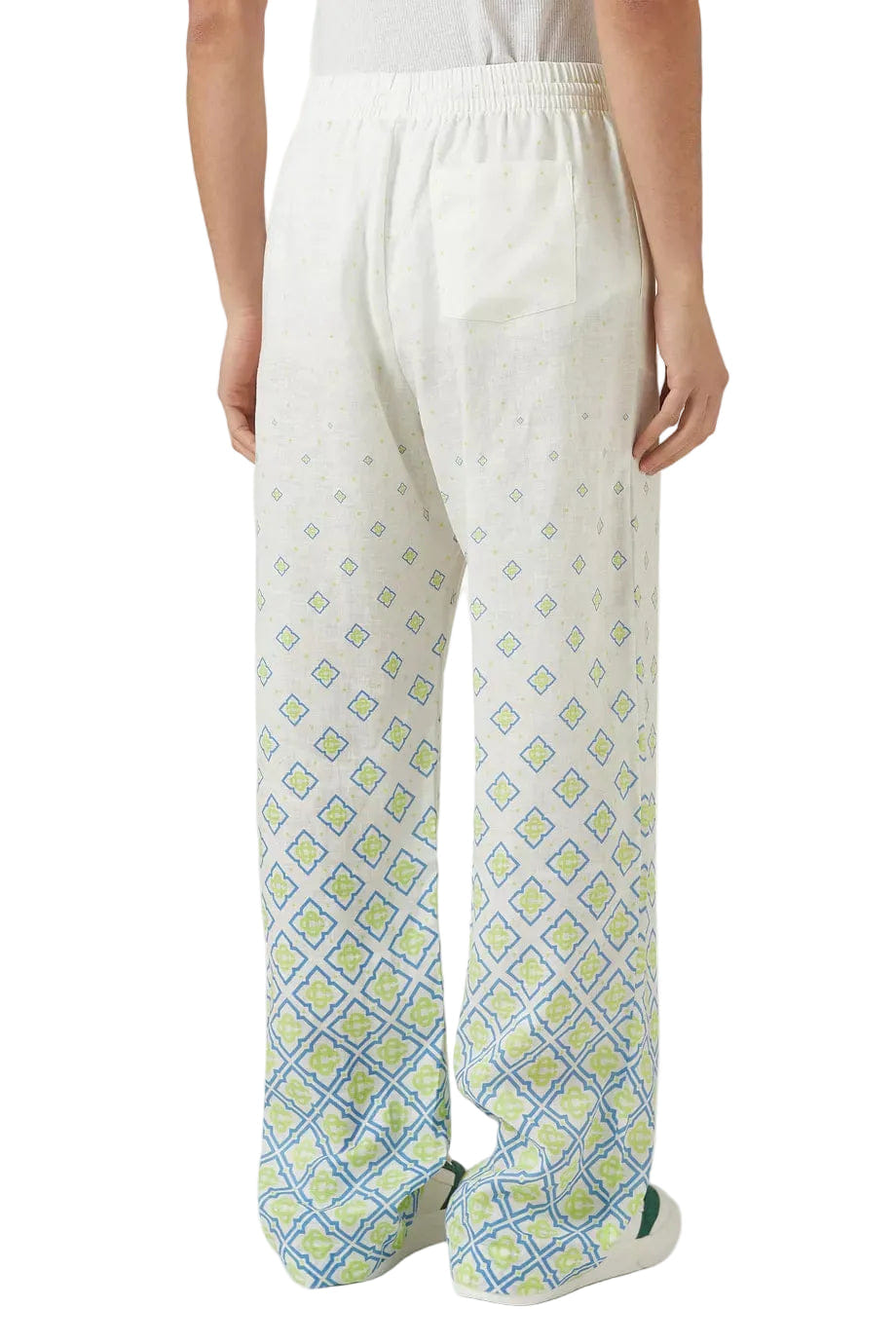 Casablanca Degrade Linen Monogram Long Trousers 'White'