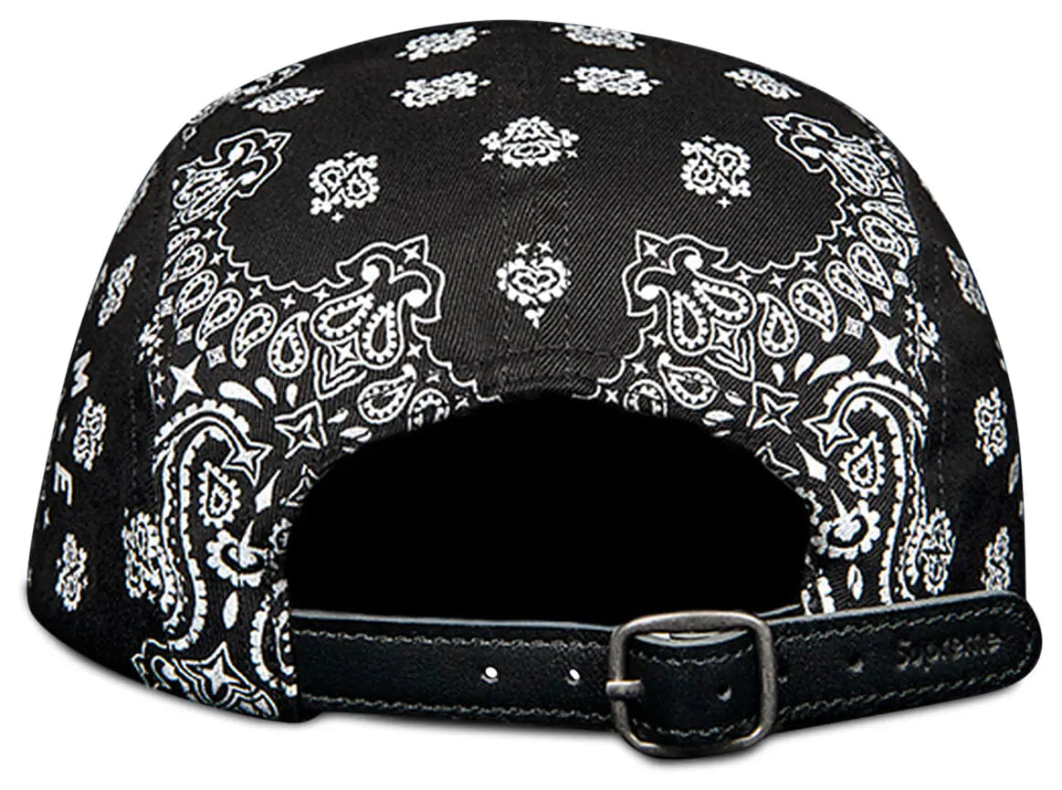Supreme Bandana Camp Cap 'Black White' SS21