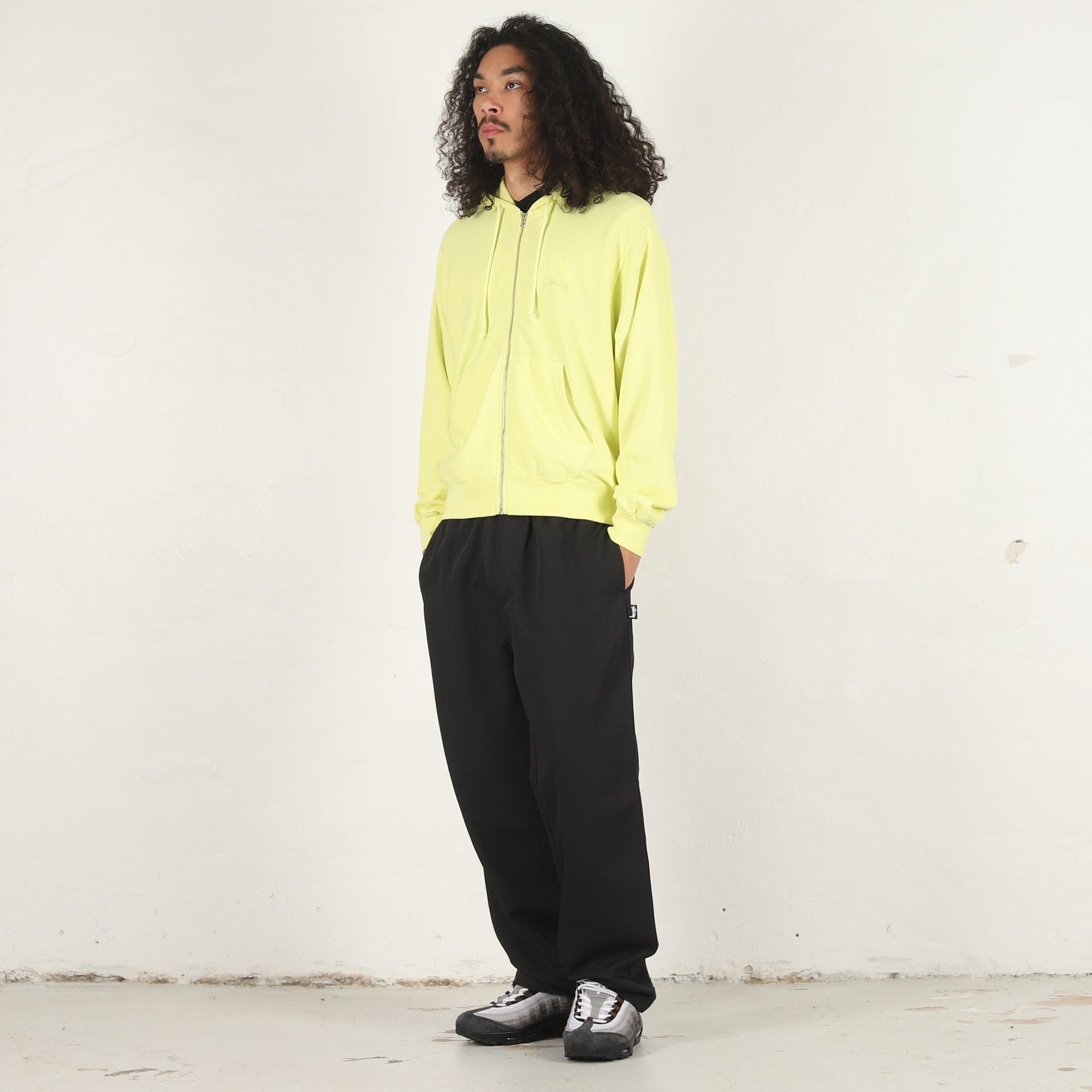 Stussy Lightweight Terry Zip Hoodie - Yellow