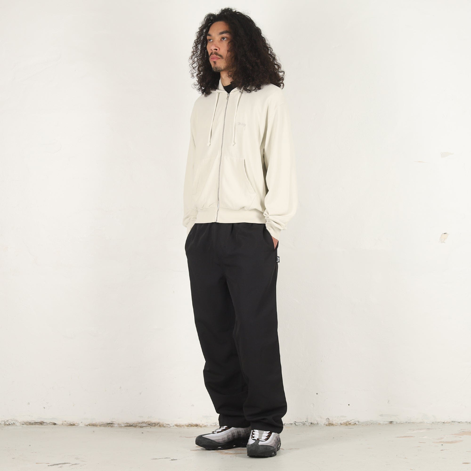 Stussy Lightweight Terry Zip Hoodie - Stone