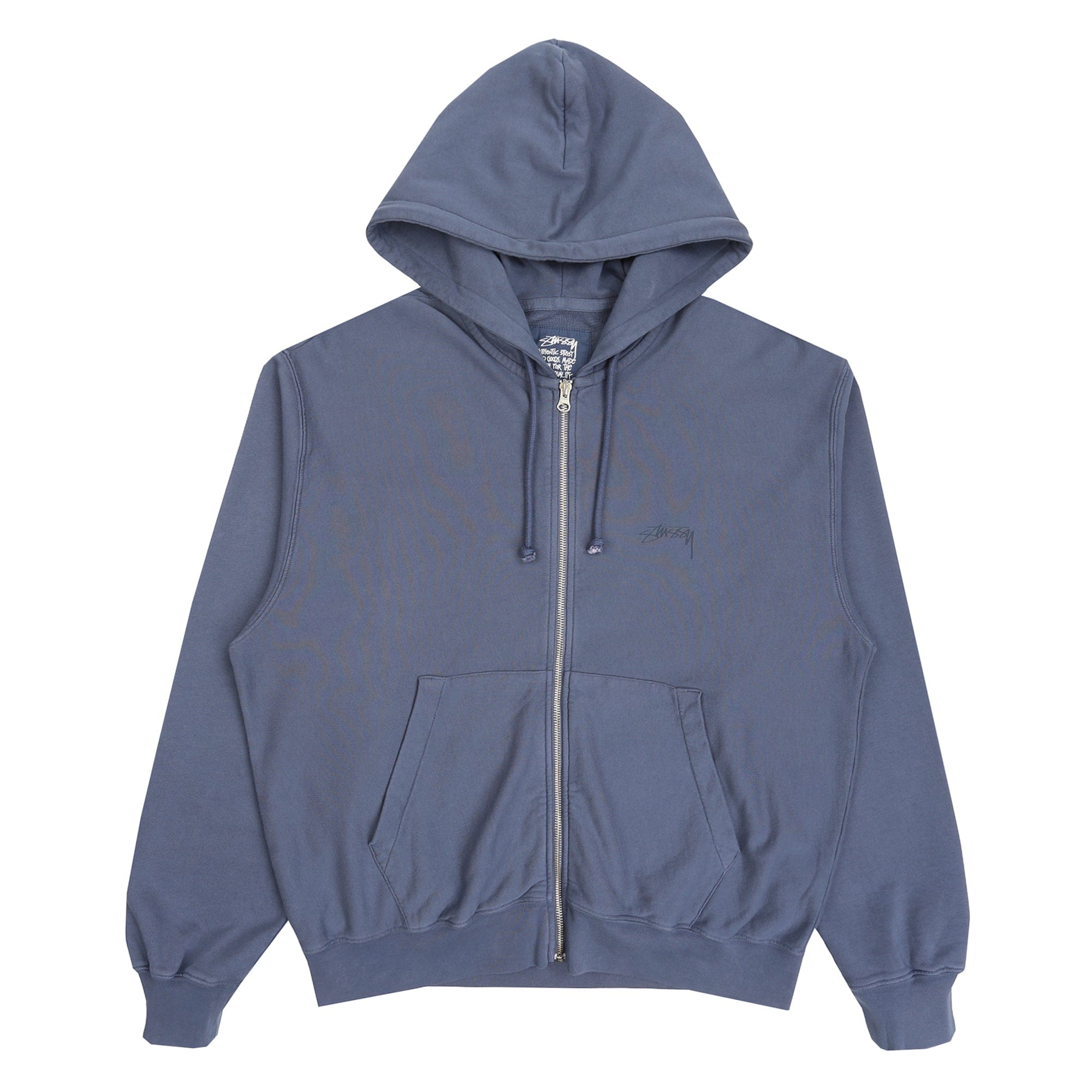Stussy Lightweight Terry Zip Hoodie - Blue
