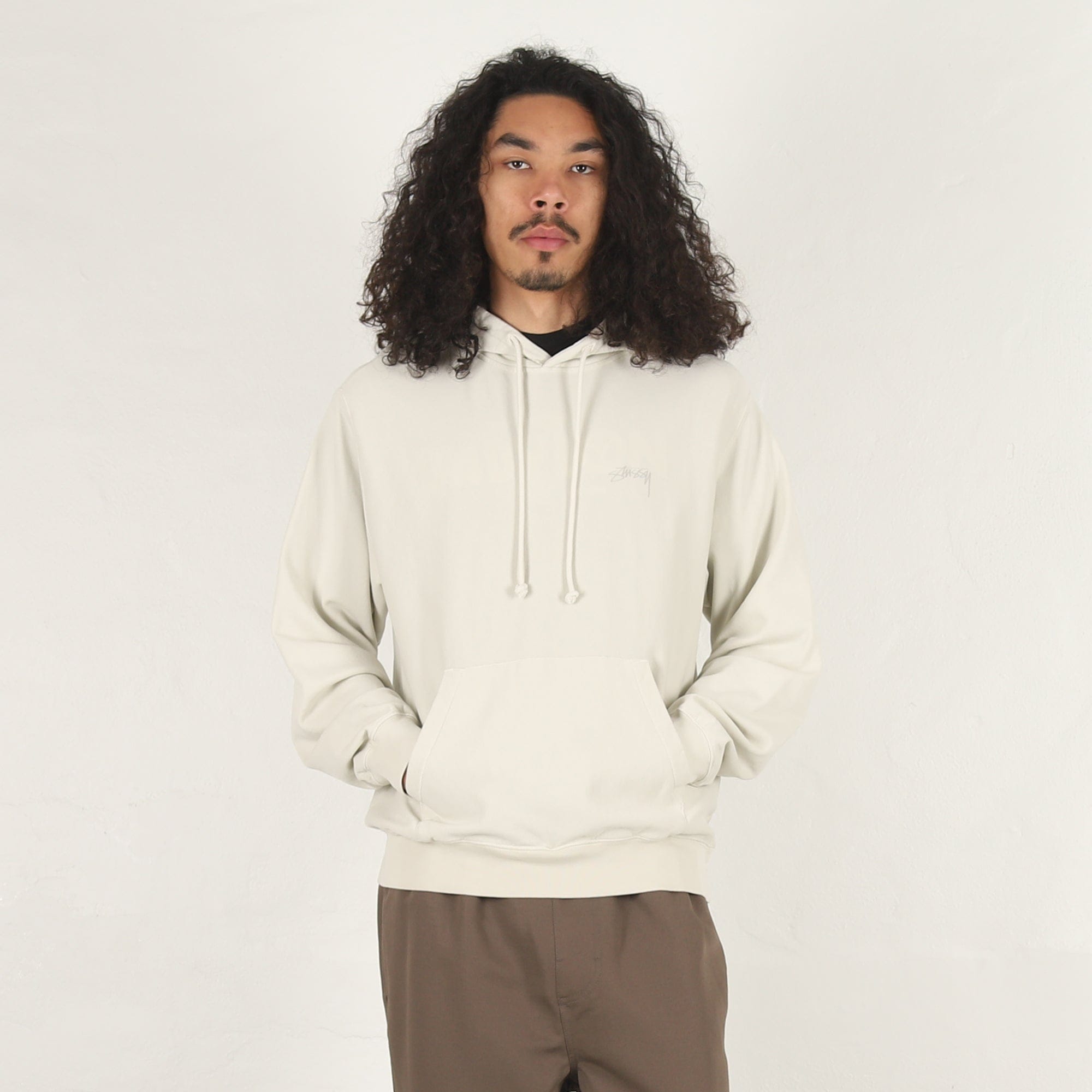 Stussy Lightweight Terry Hoodie - Stone