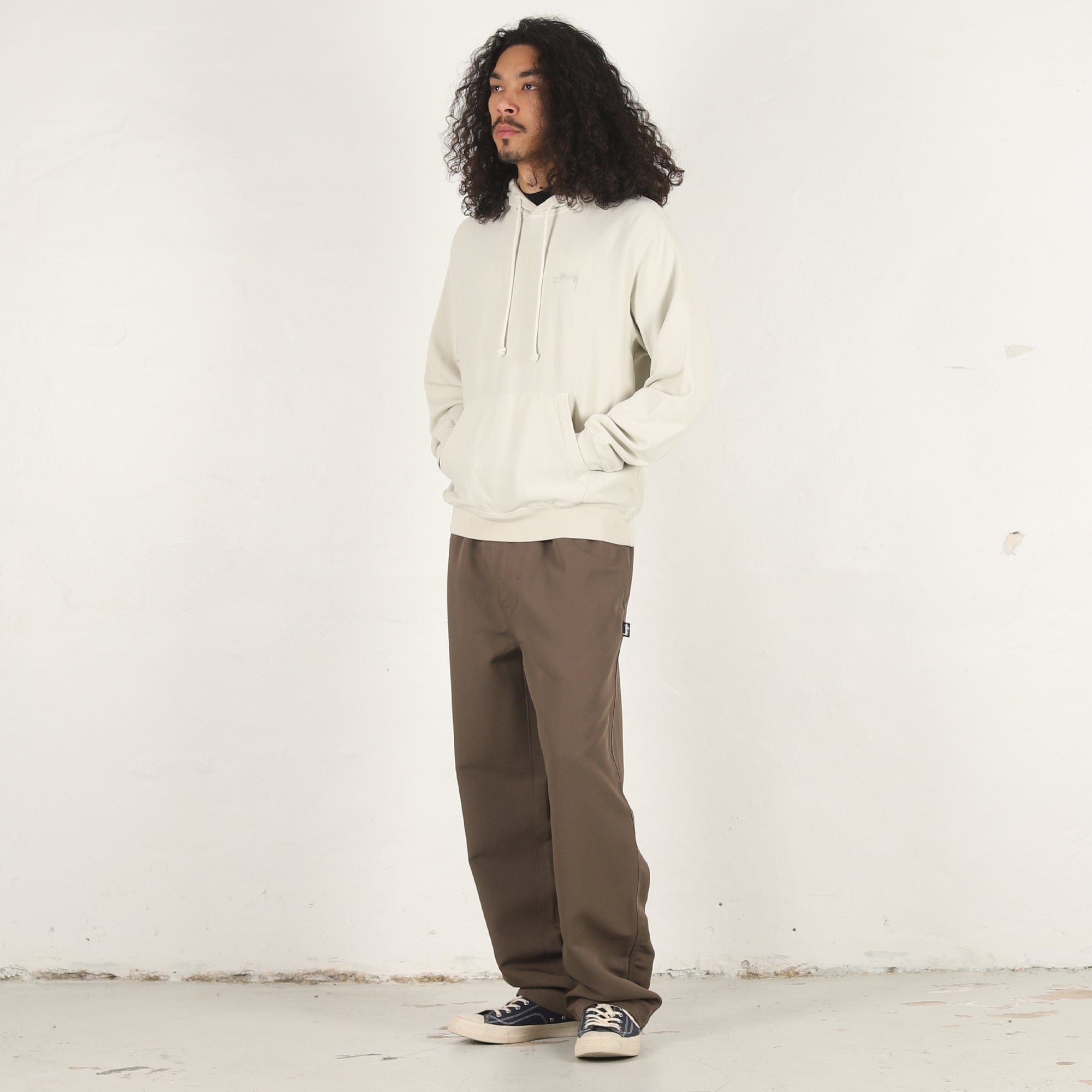 Stussy Lightweight Terry Hoodie - Stone