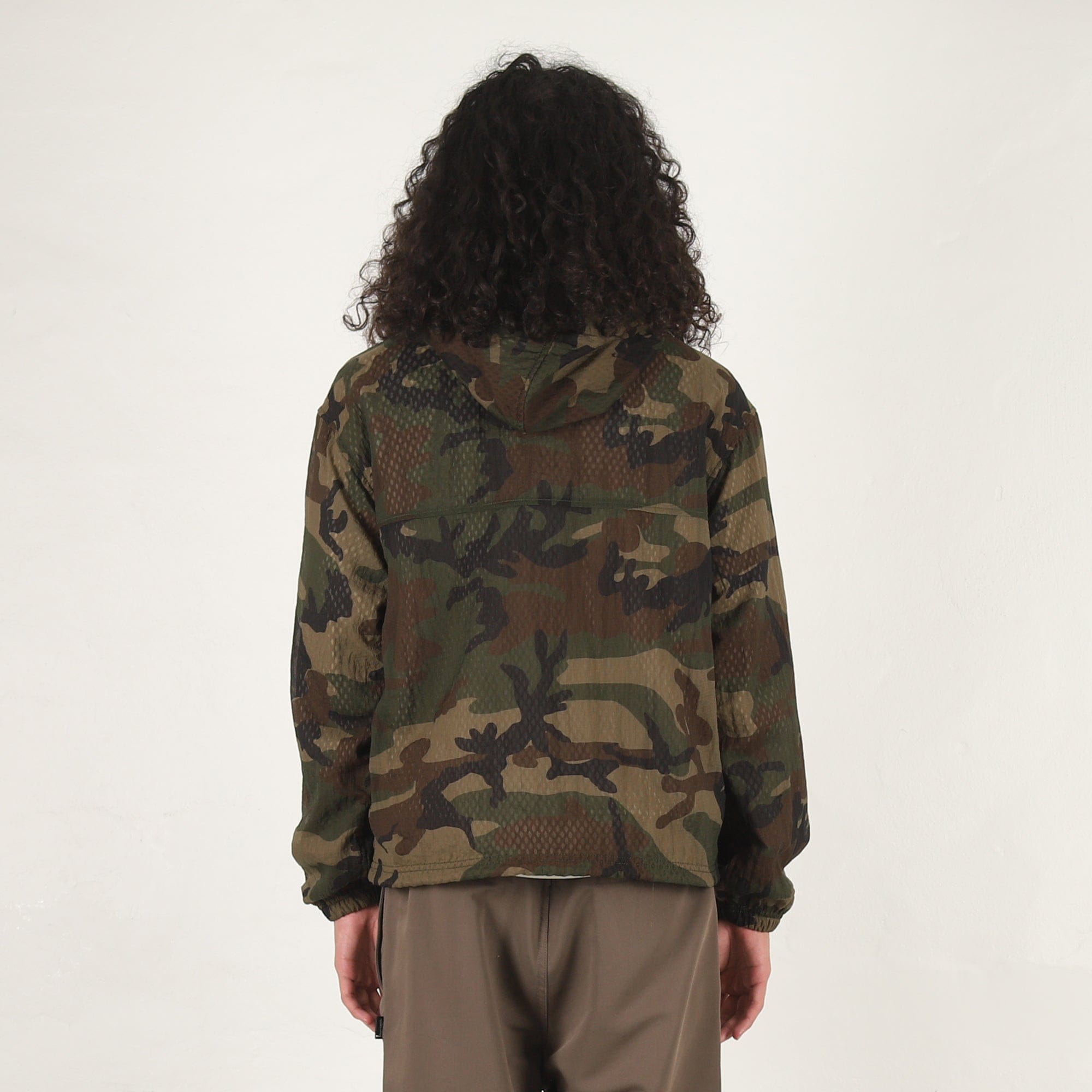 Stussy Layered Mesh Hooded Jacket - Woodland Camo
