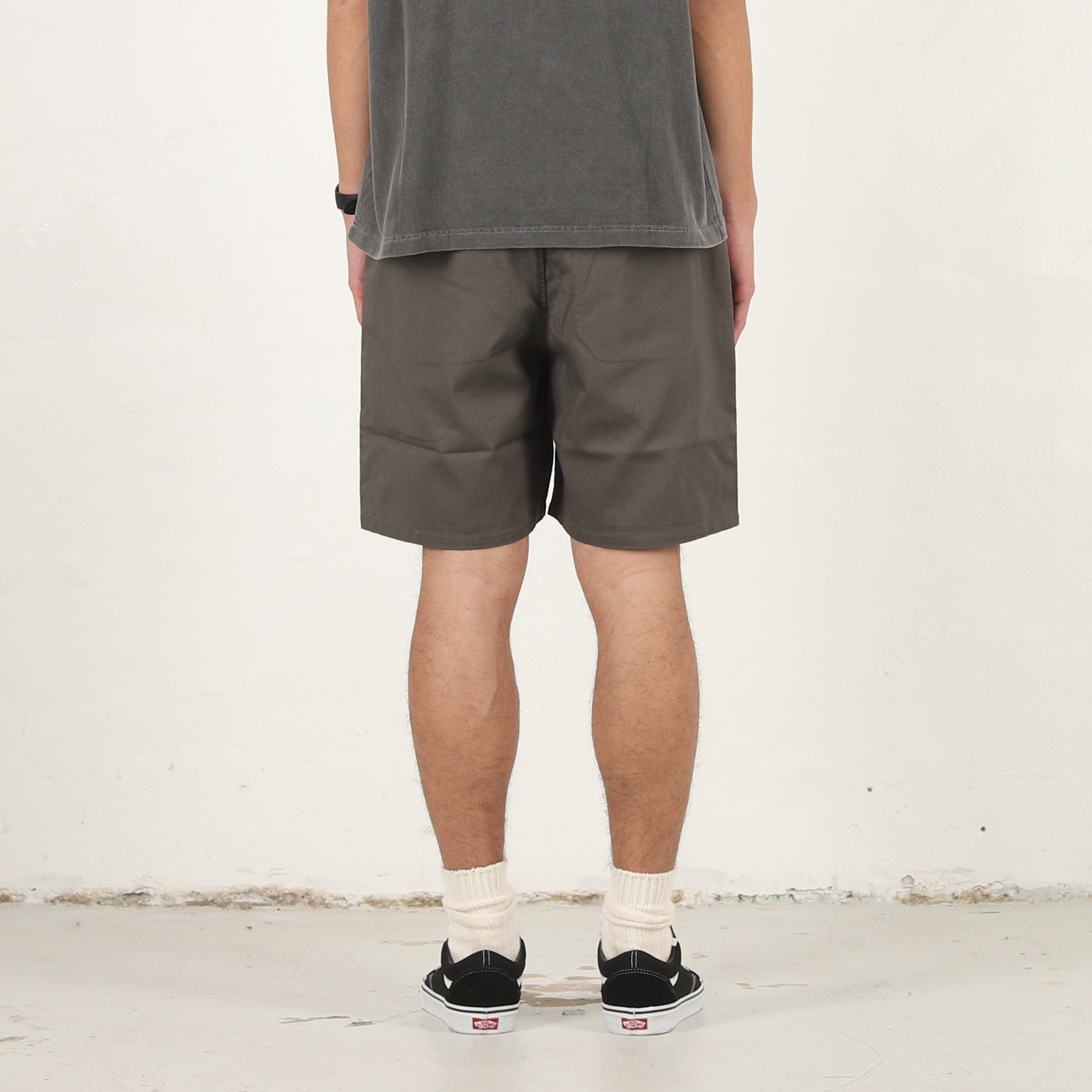 Descendant Clasp Twill Webbing Shorts - Charcoal