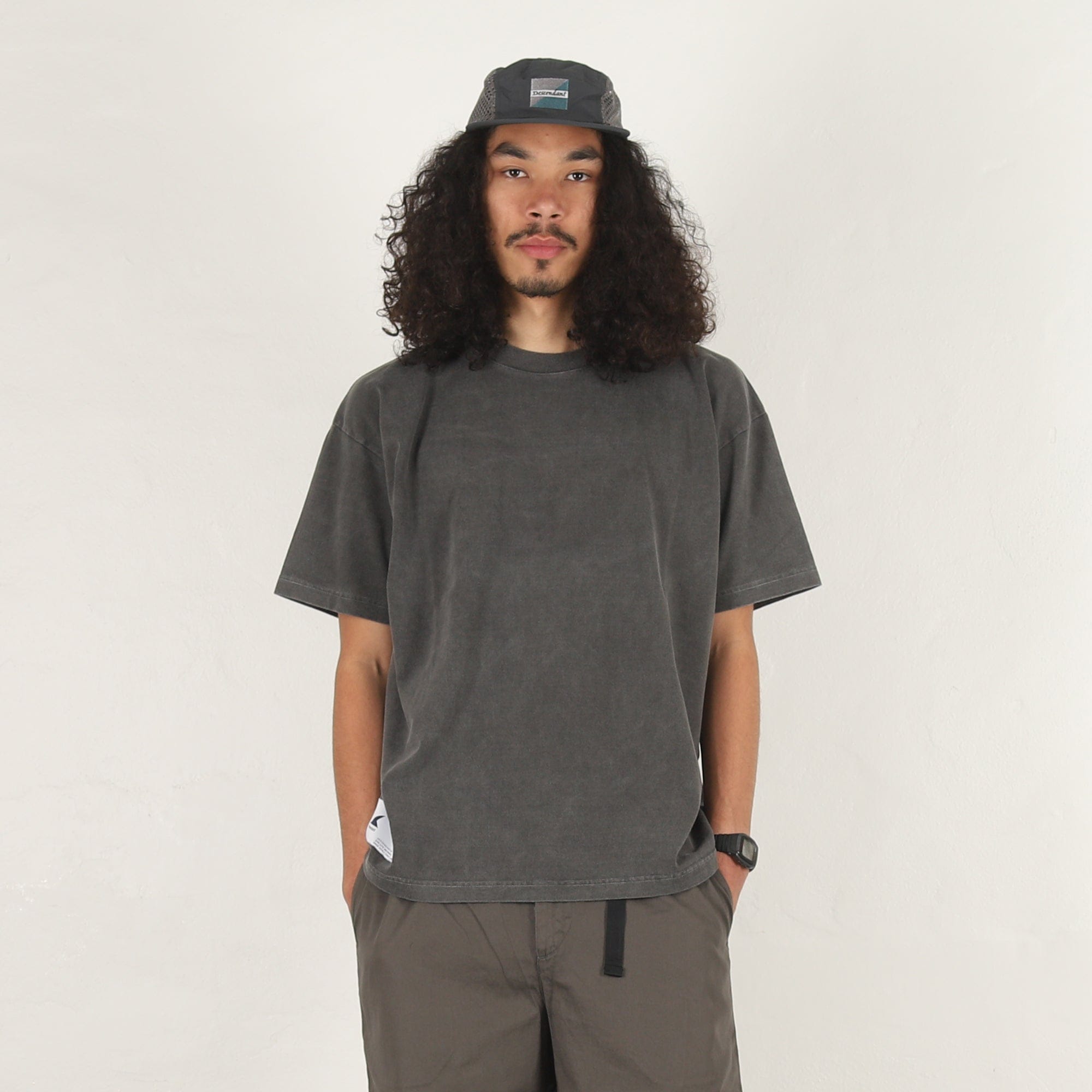 Descendant Cachalot SS Pigment Dye T-Shirt - Charcoal