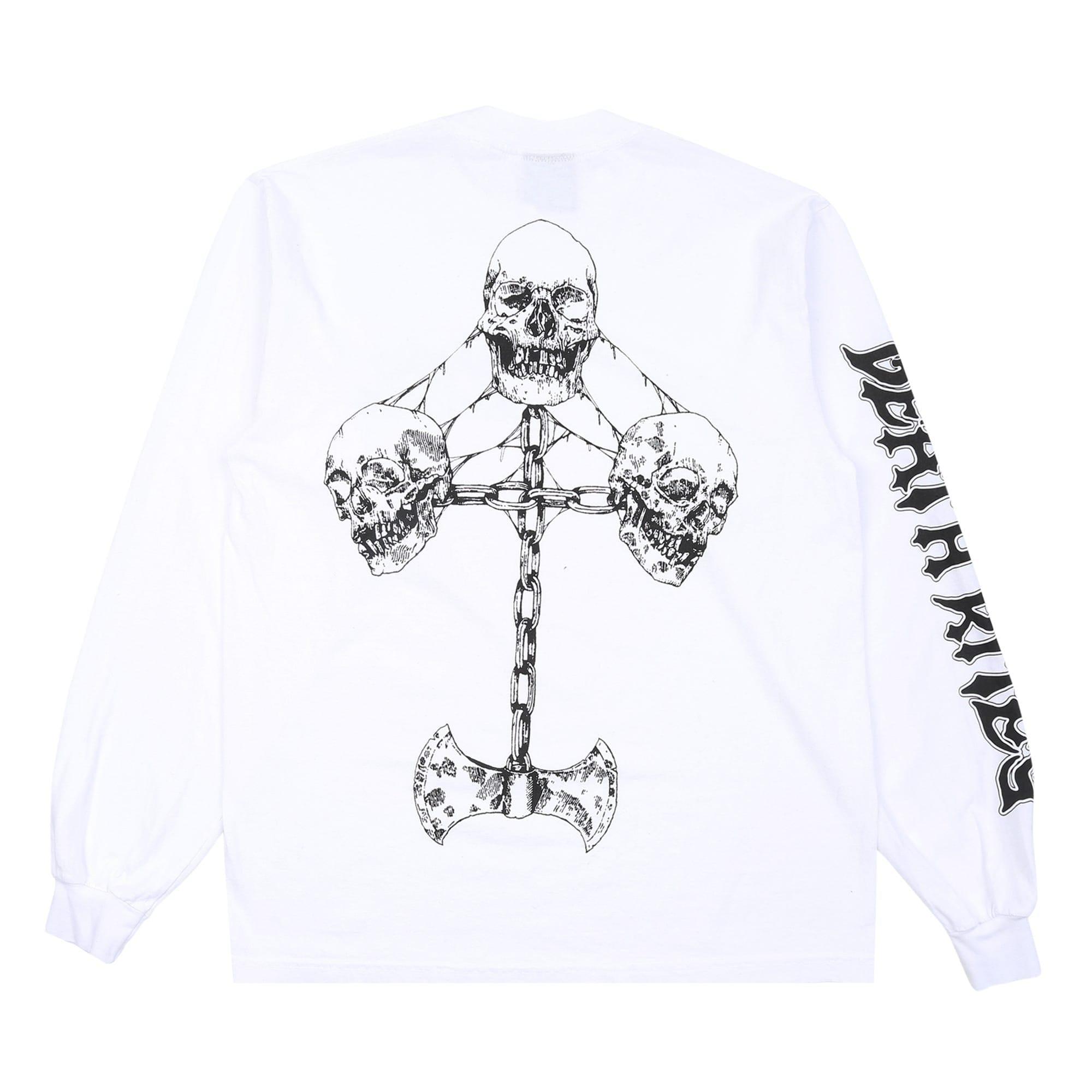 Death Rites Axe Grinder LS T-Shirt - White