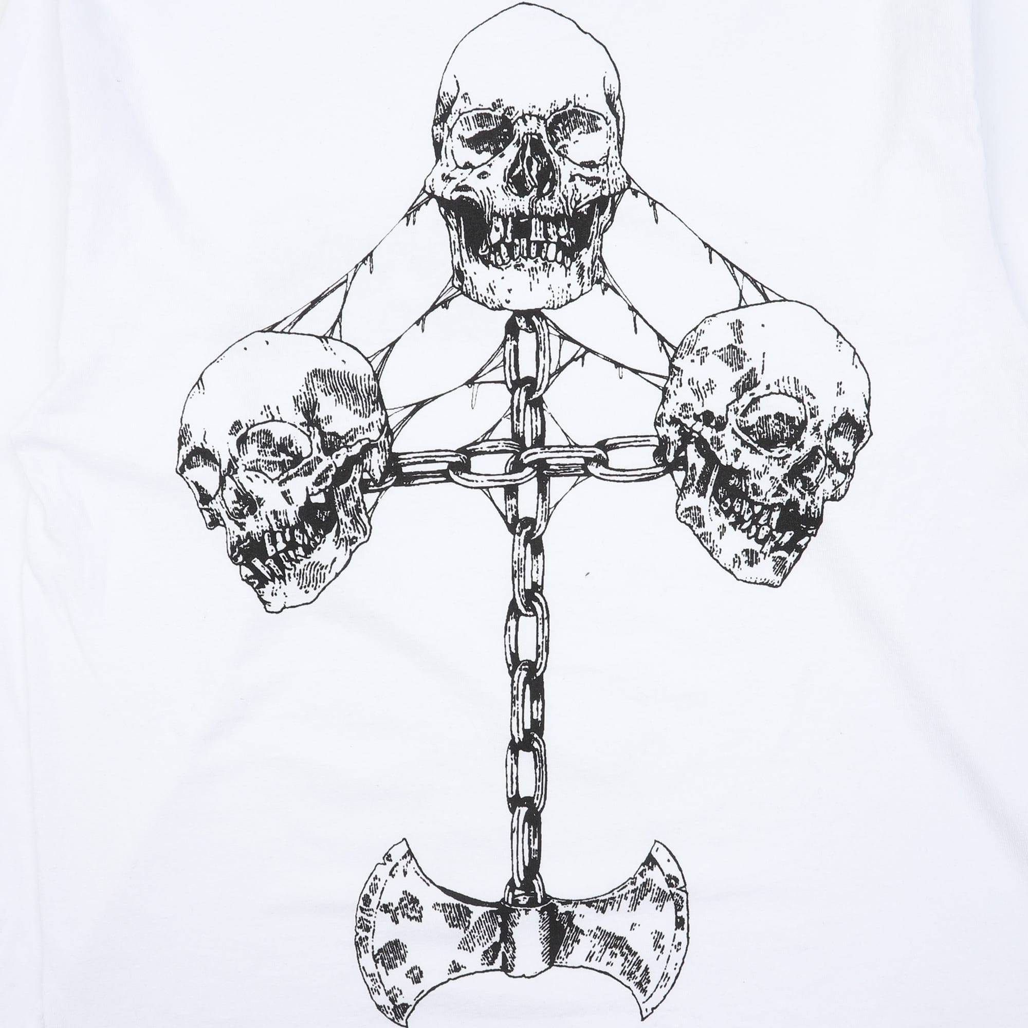 Death Rites Axe Grinder LS T-Shirt - White