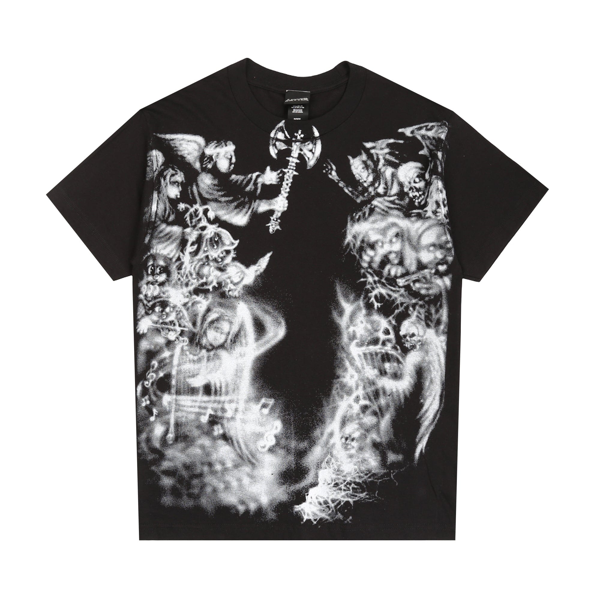 Letter Airbrush T-Shirt - Black