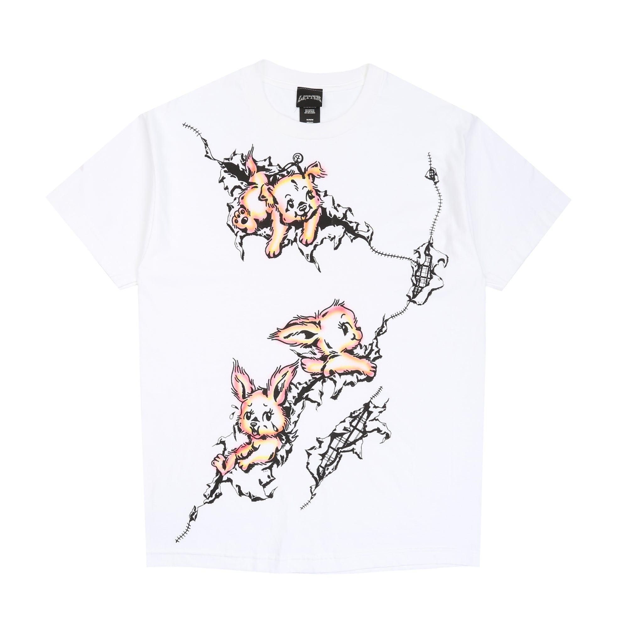 Letter Bunny T-Shirt - Red Yellow