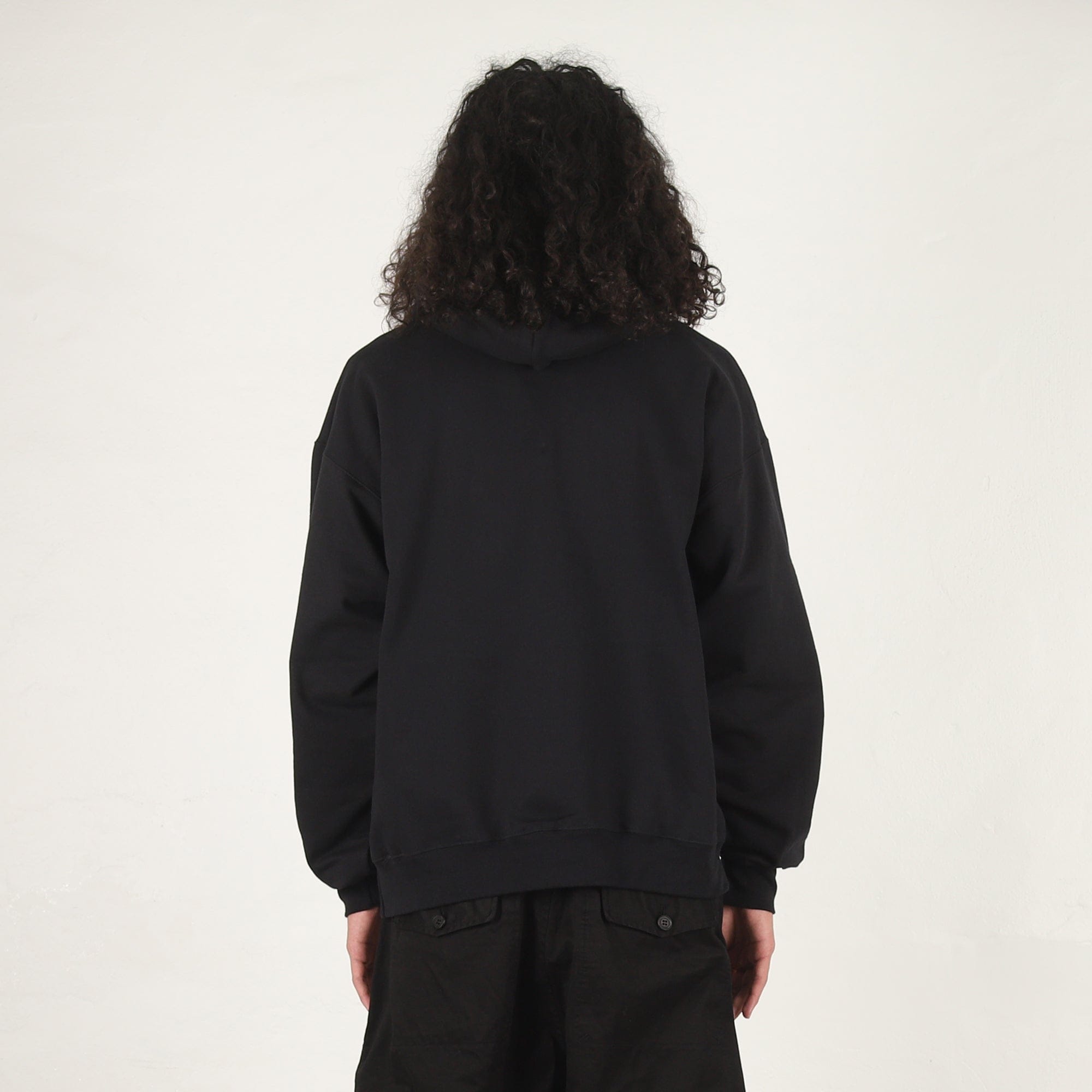 Letter Airbrush Hoodie - Black