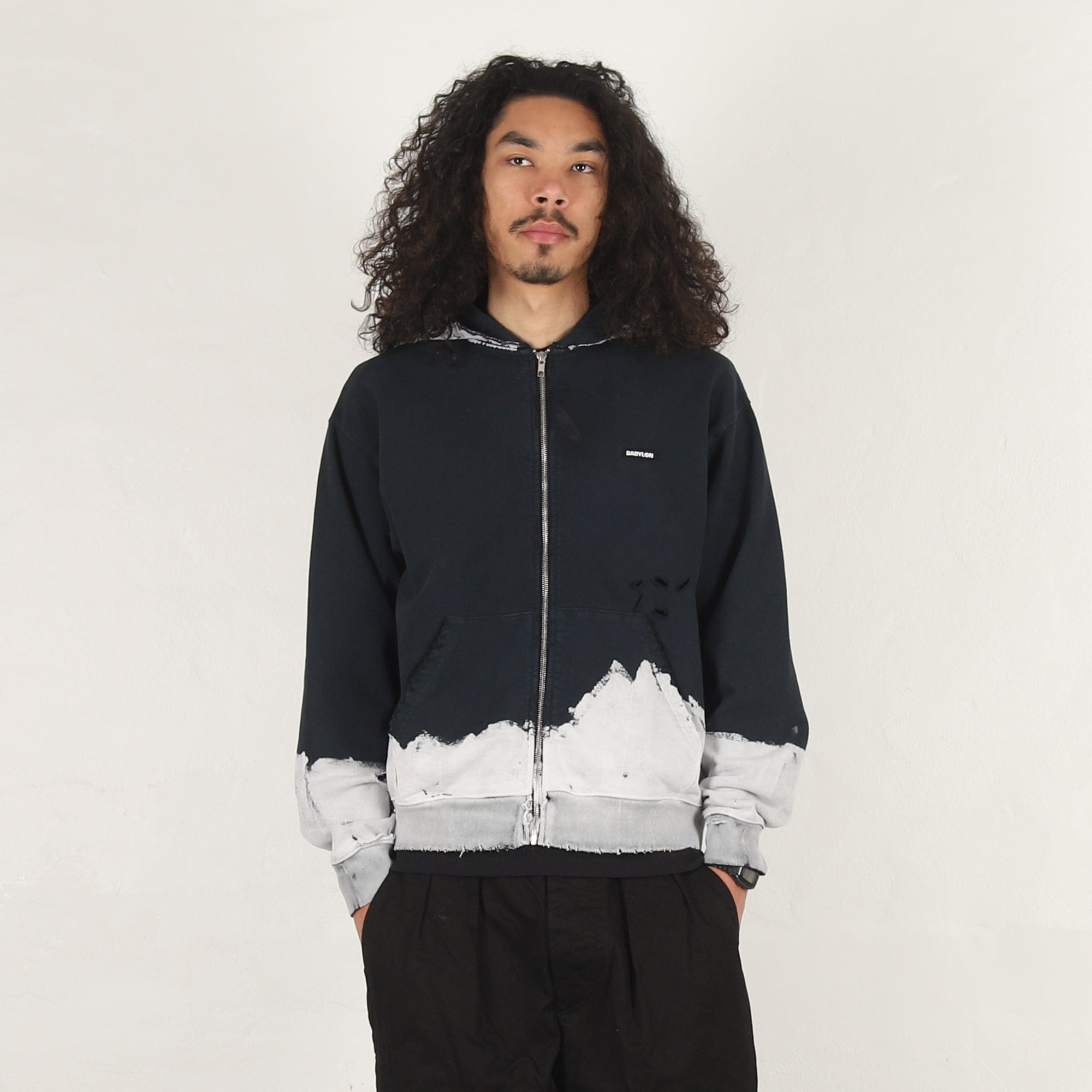 Babylon Zip Hoodie - Jet Black