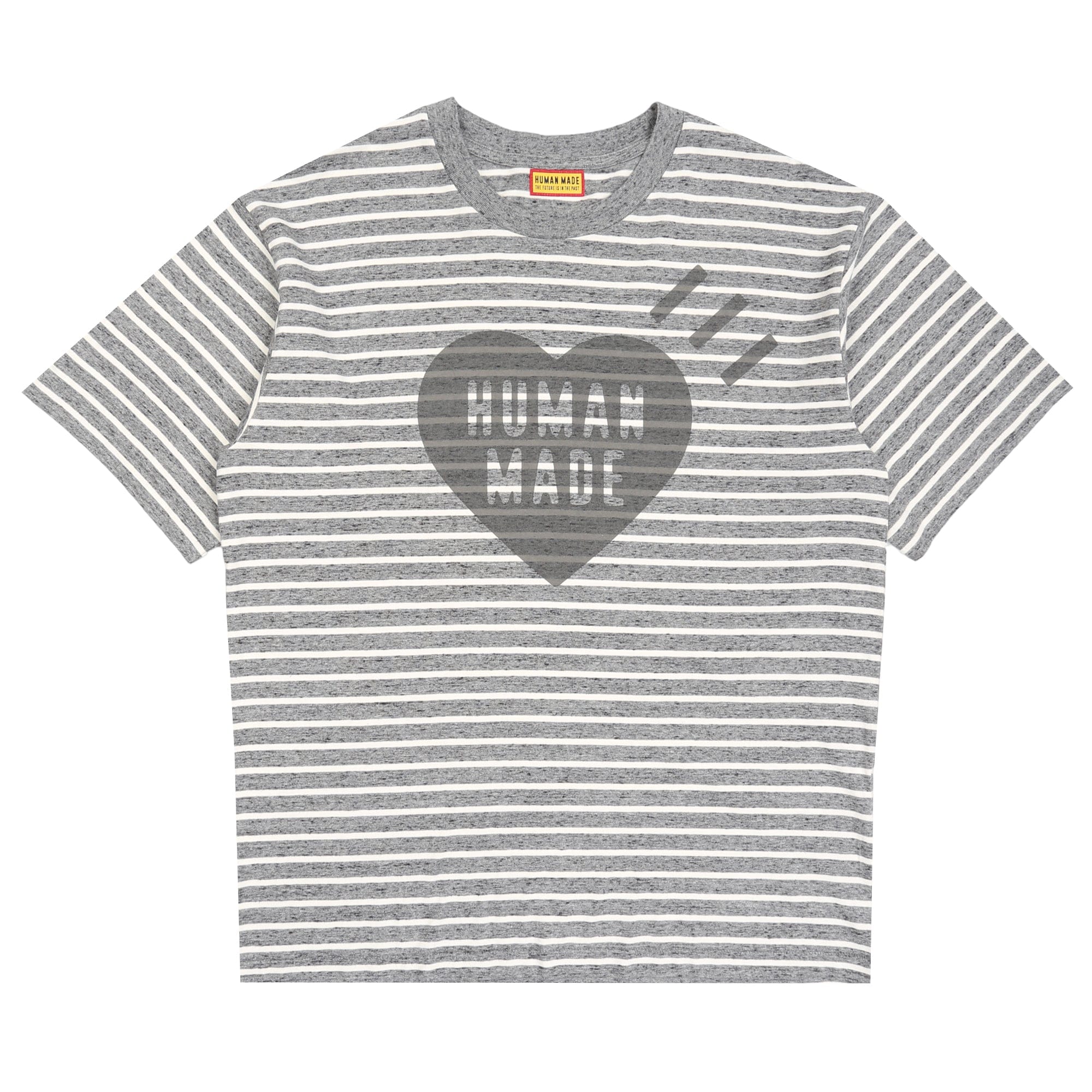 Human Made Heart Striped T-Shirt - Grey
