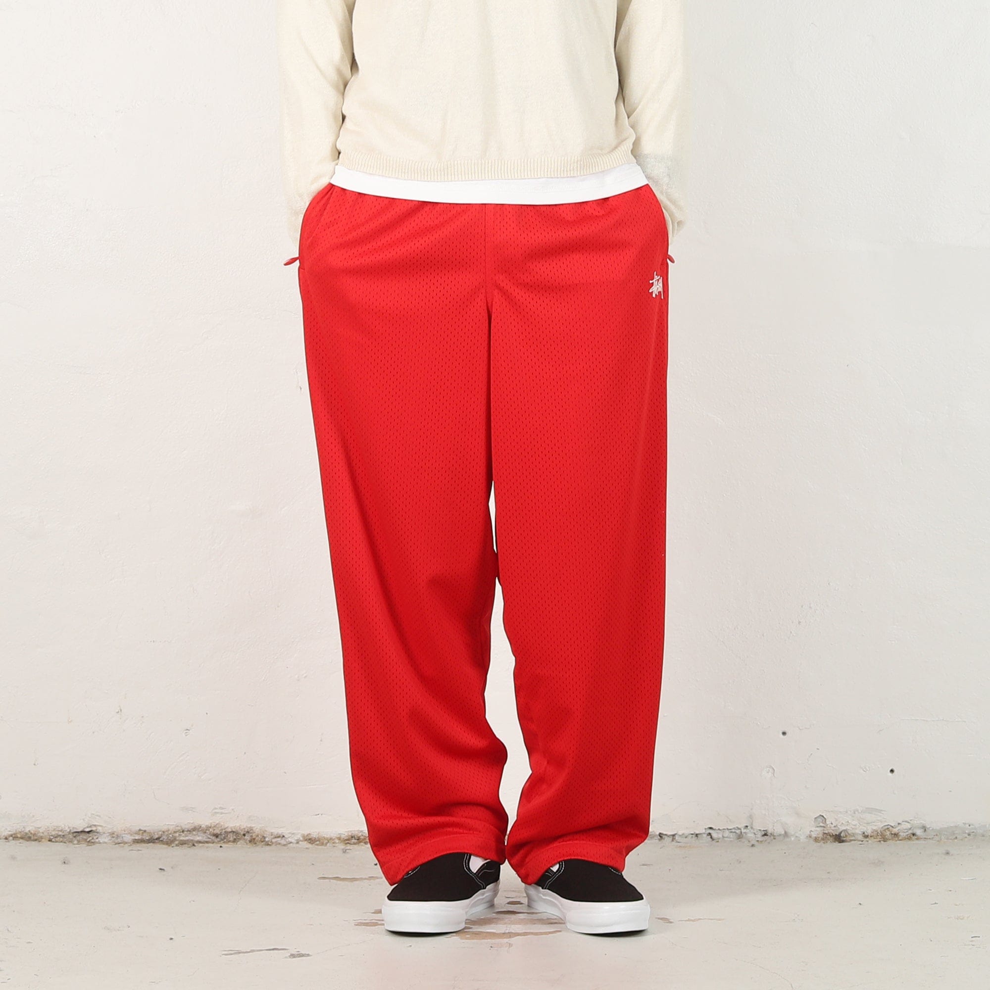 Stussy Mesh Track Pant - Red