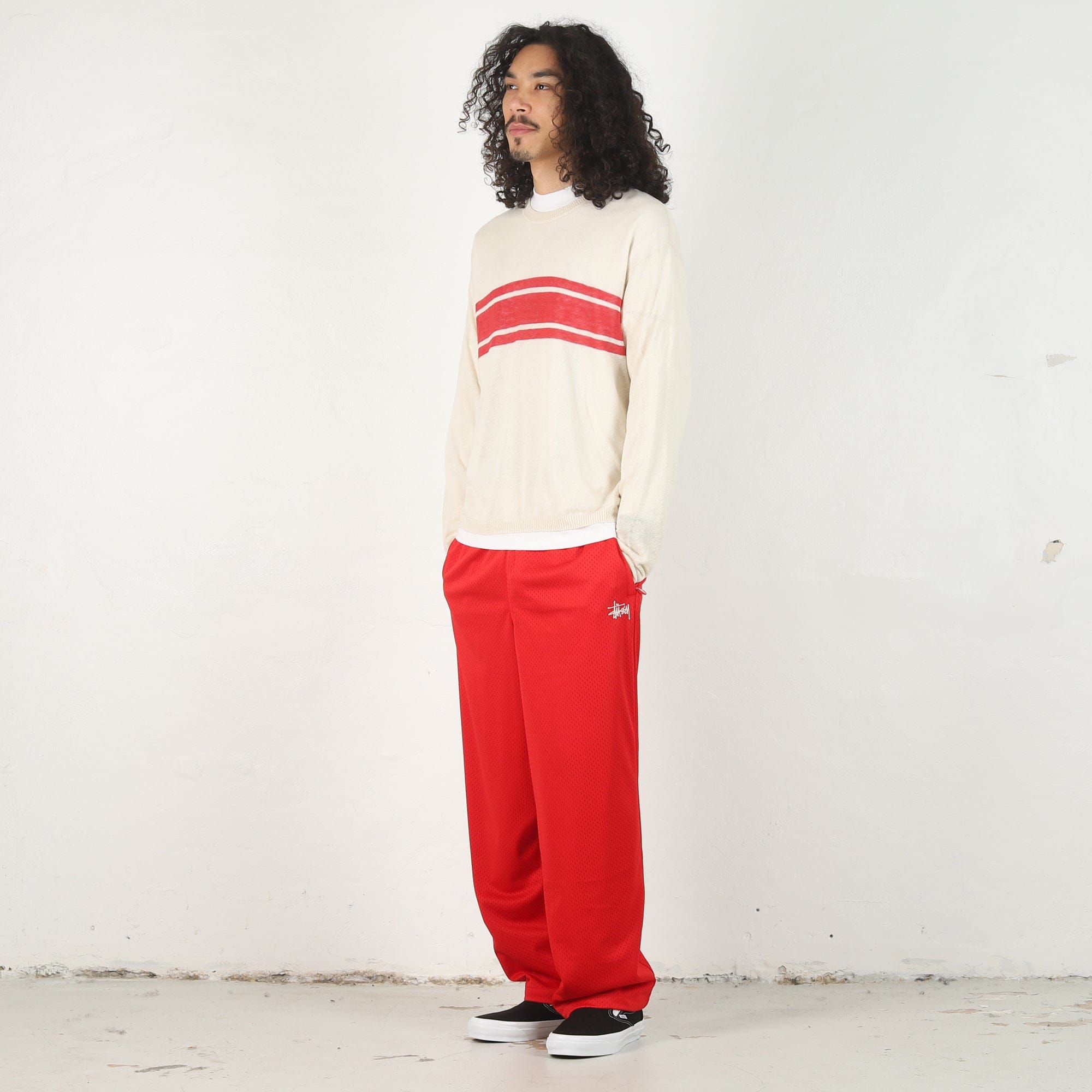 Stussy Mesh Track Pant - Red