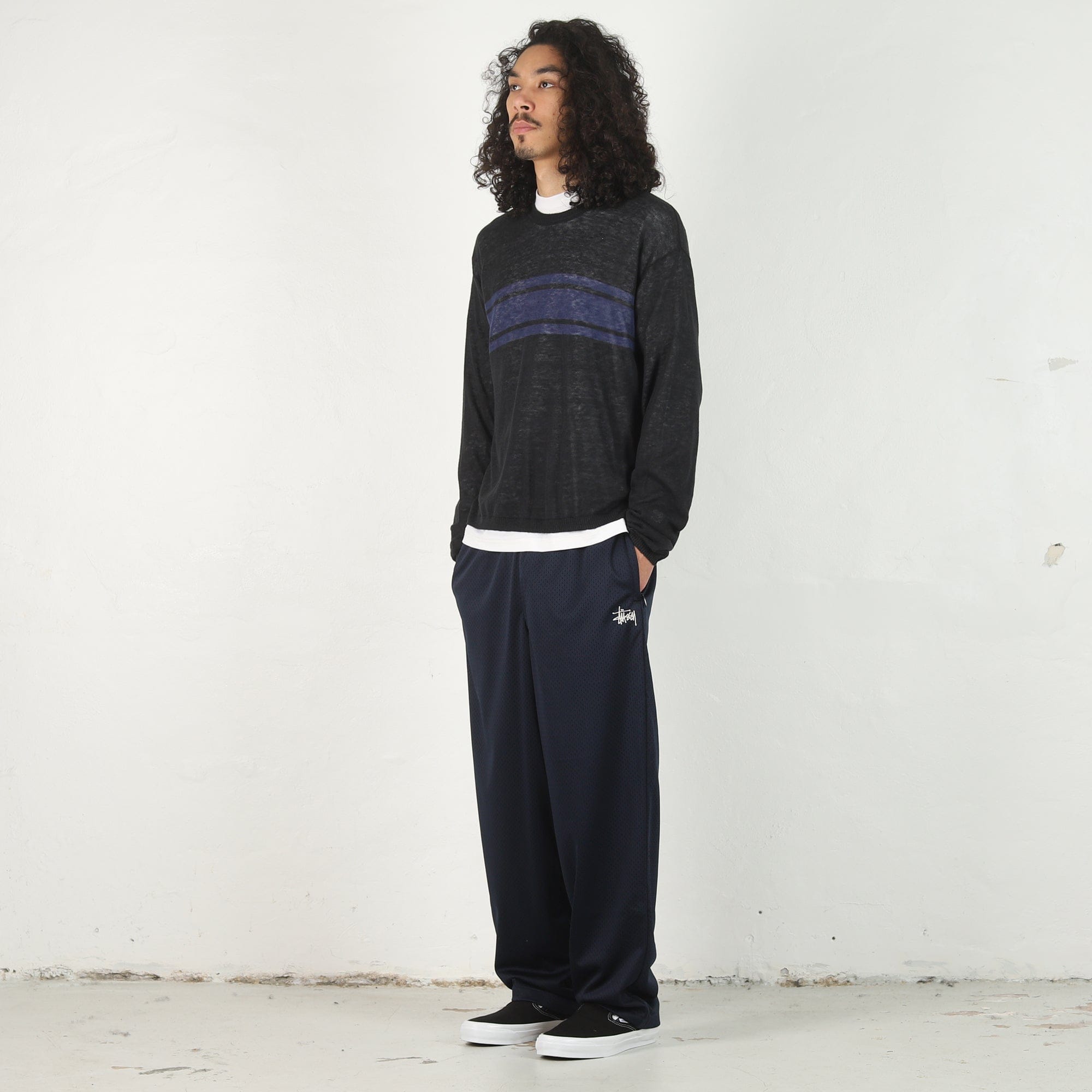 Stussy Mesh Track Pant - Navy