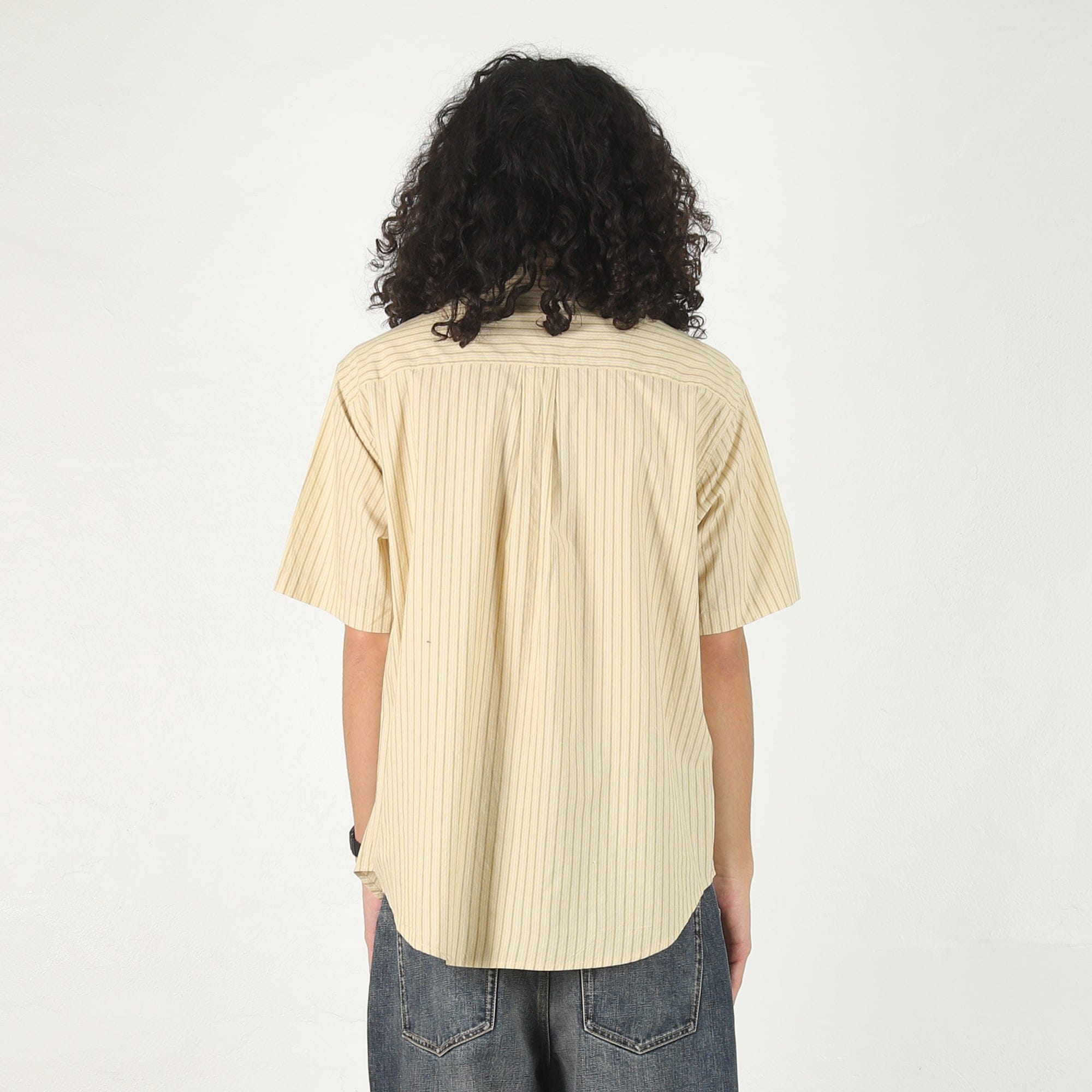 Stussy Standard SS Shirt - Yellow Stripe