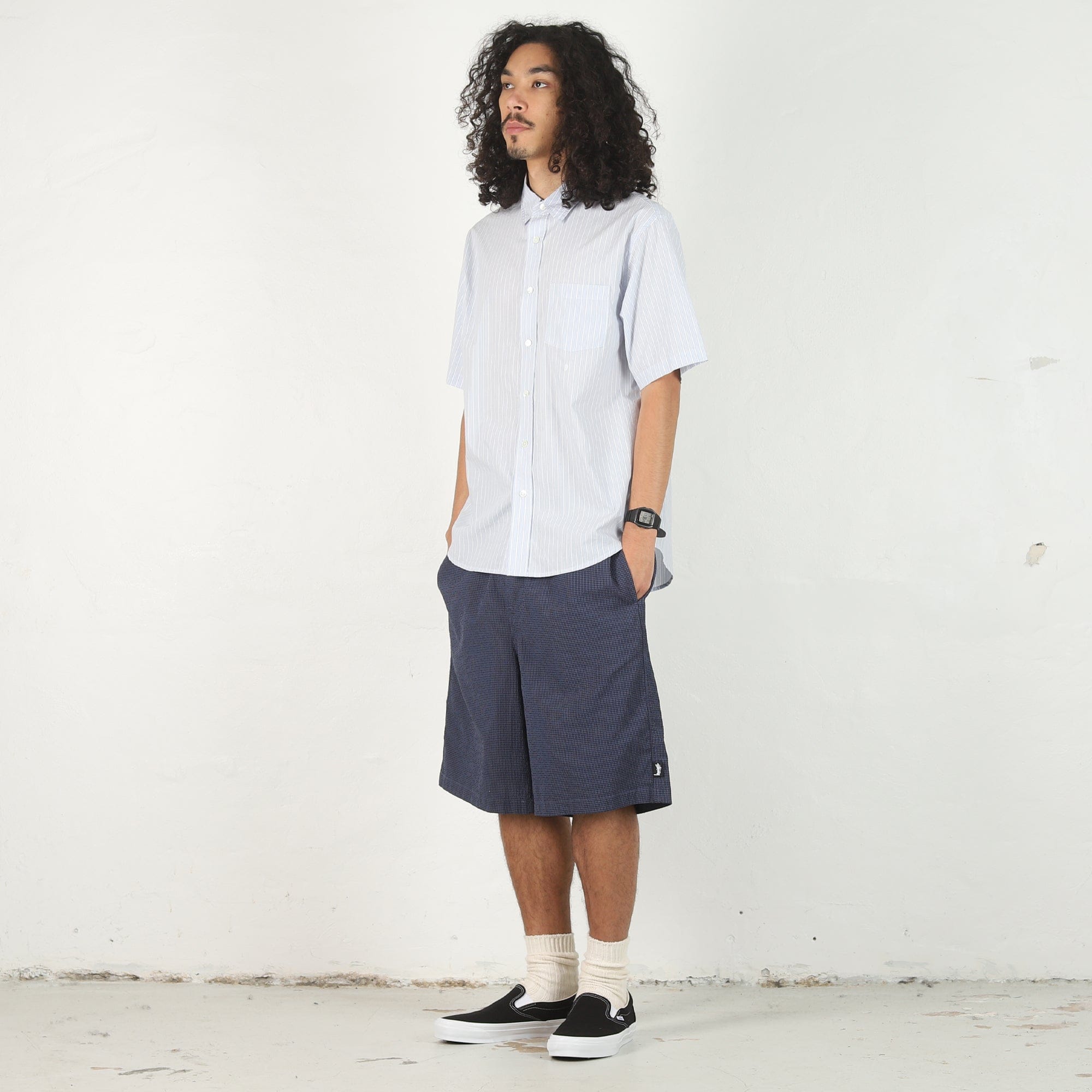 Stussy Standard SS Shirt - Blue Stripe