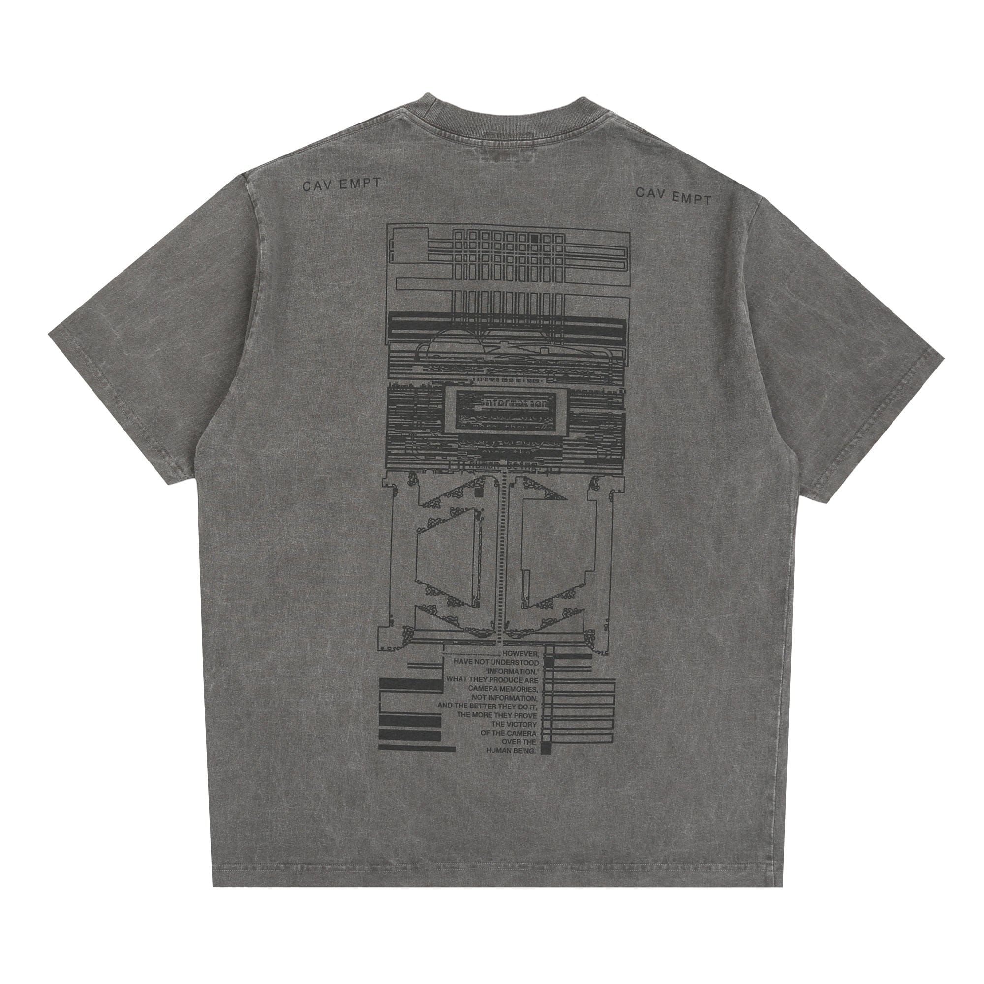 Cav Empt Overdye MD The Camera T-Shirt - Charcoal