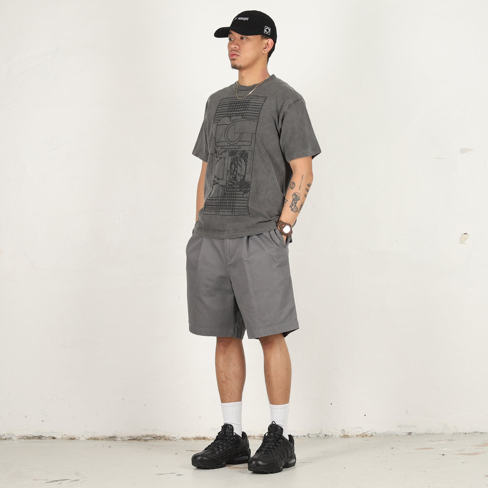 Cav Empt Overdye MD The Camera T-Shirt - Charcoal