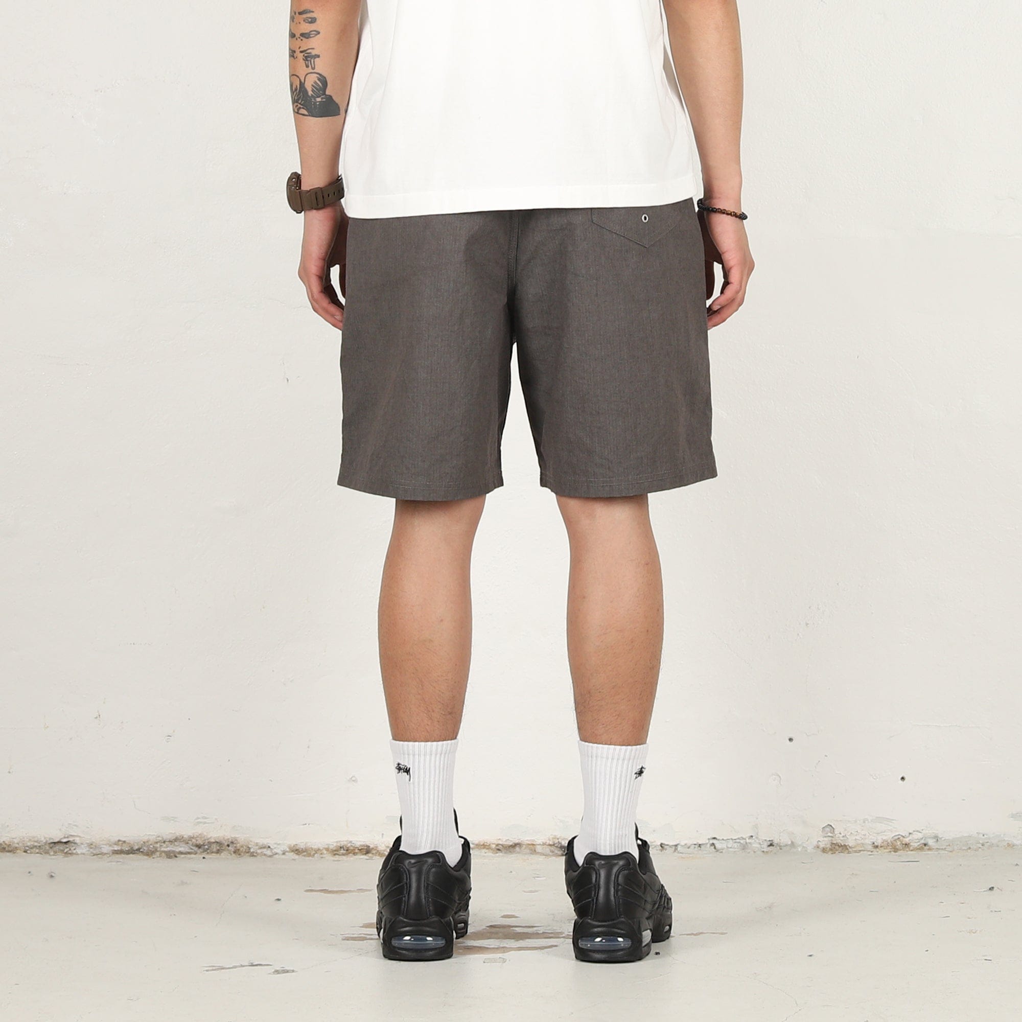 Cav Empt CN Rip Beach Shorts - Charcoal
