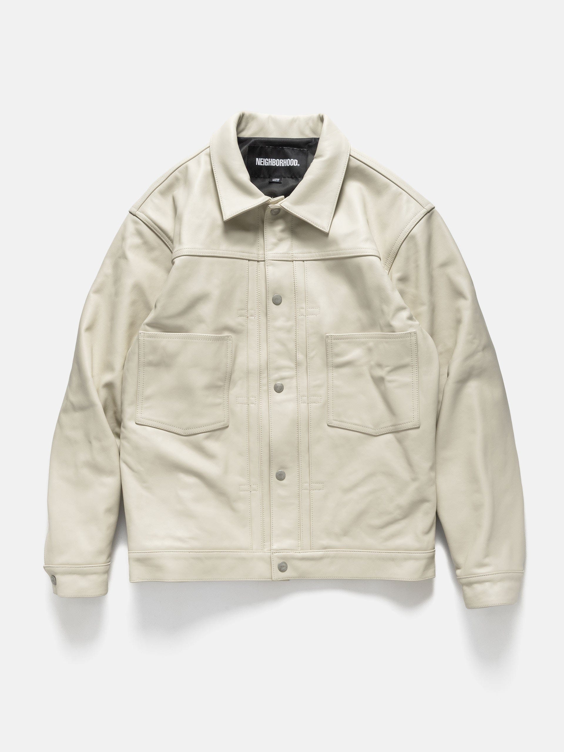 Neighborhood Leather Type-2 Jacket White