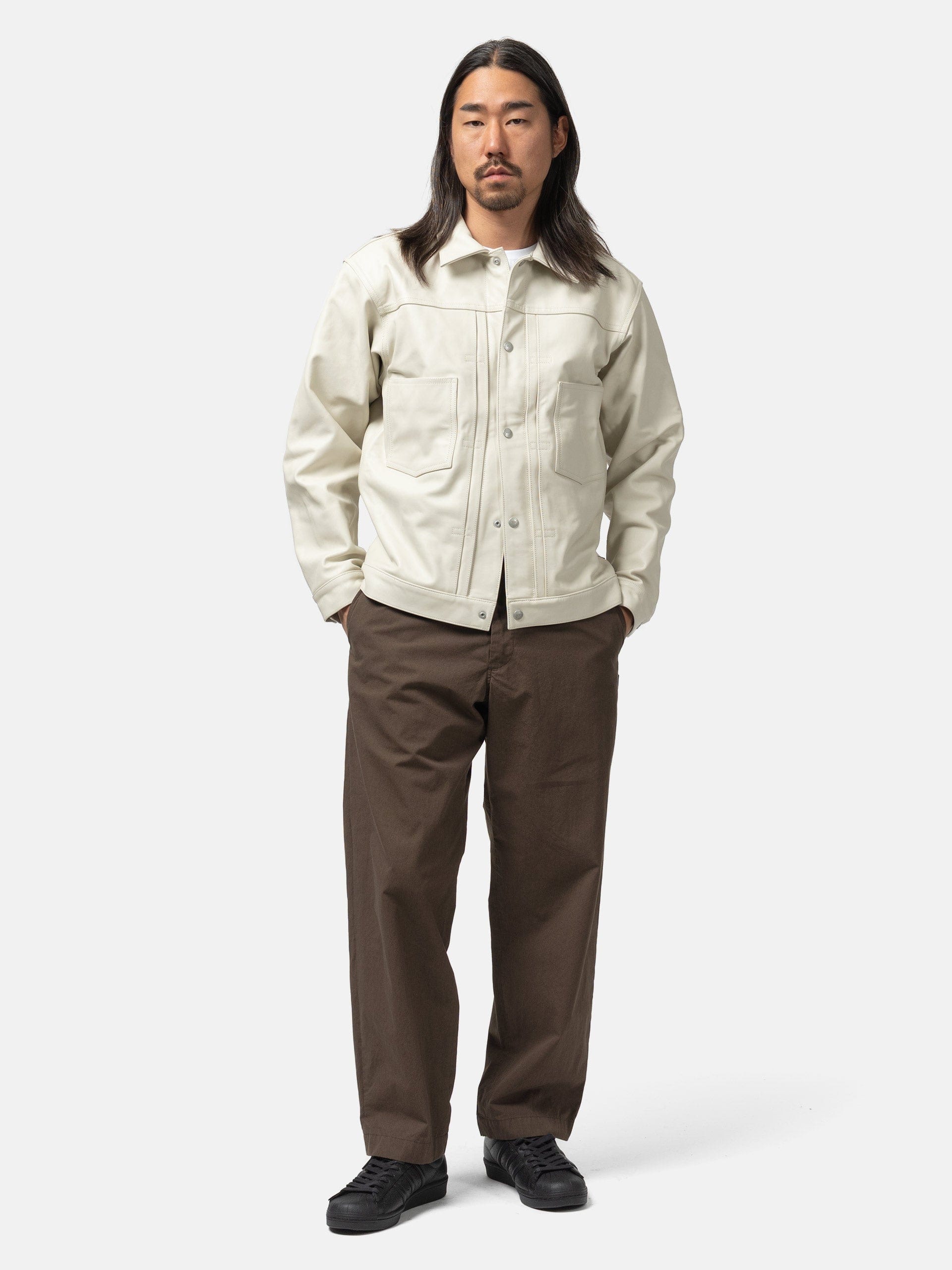 Neighborhood Leather Type-2 Jacket White
