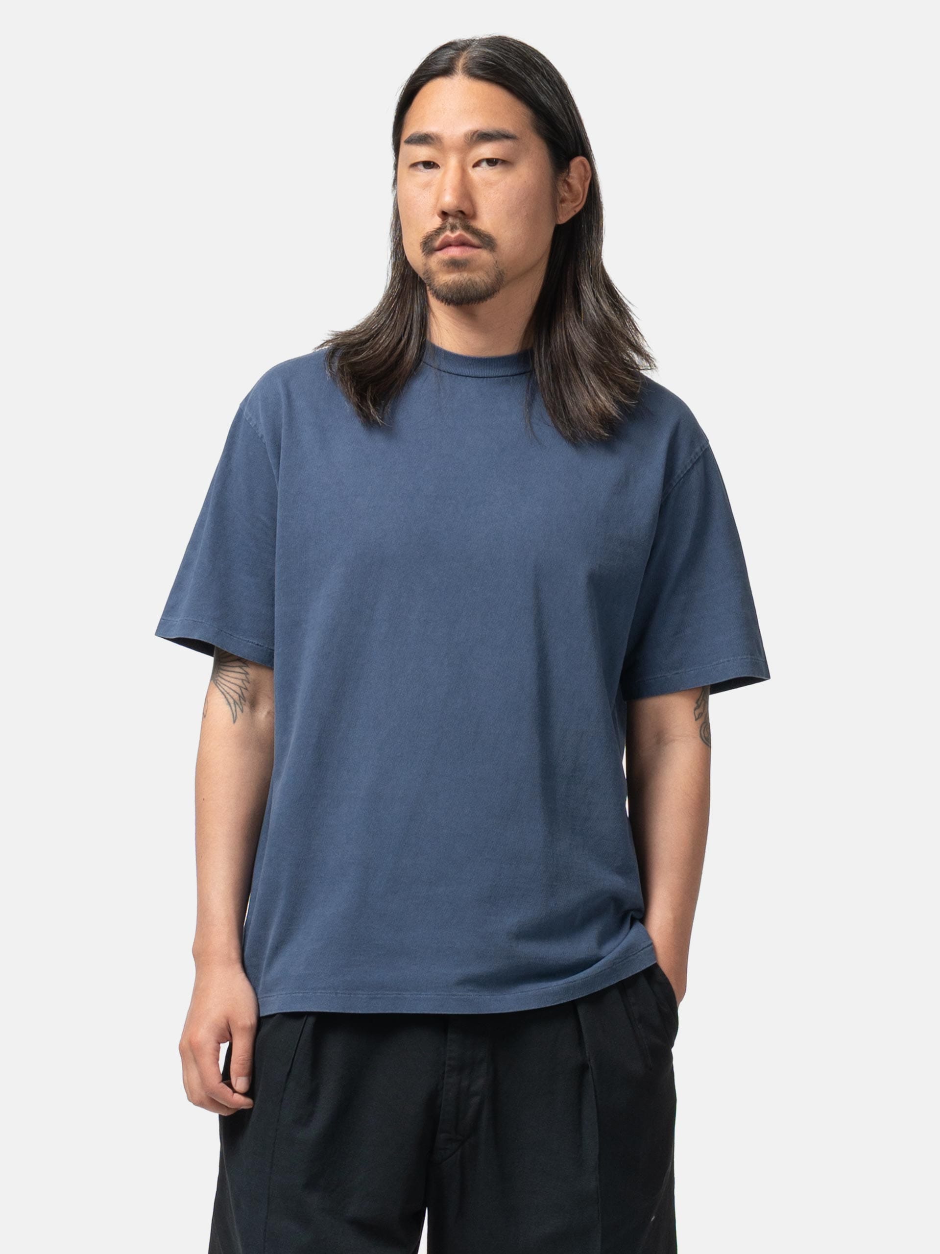 A.PRESSE Vintage Lightweight T-Shirt Blue