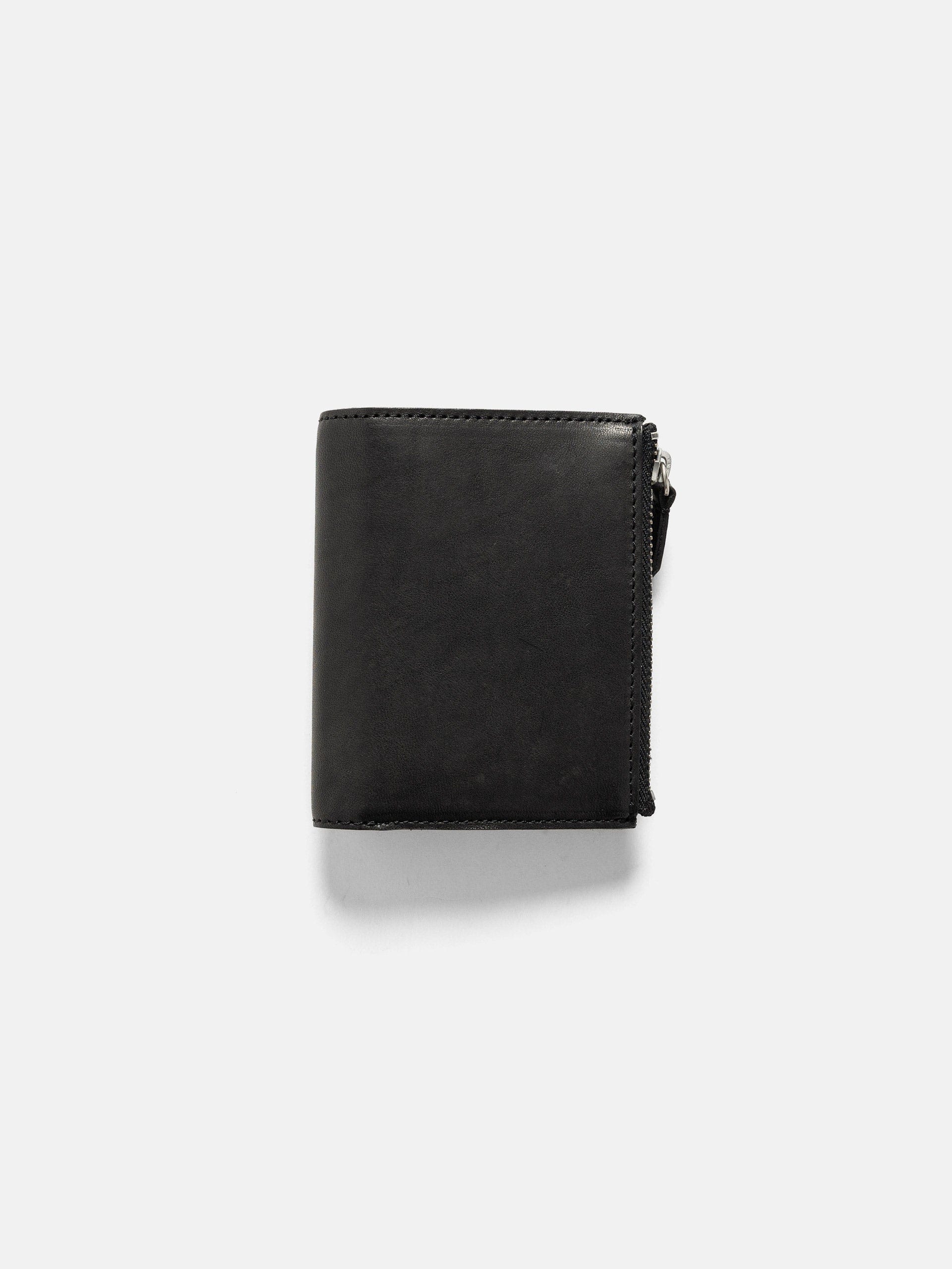 hobo Bifold Wallet Horse Leather Black