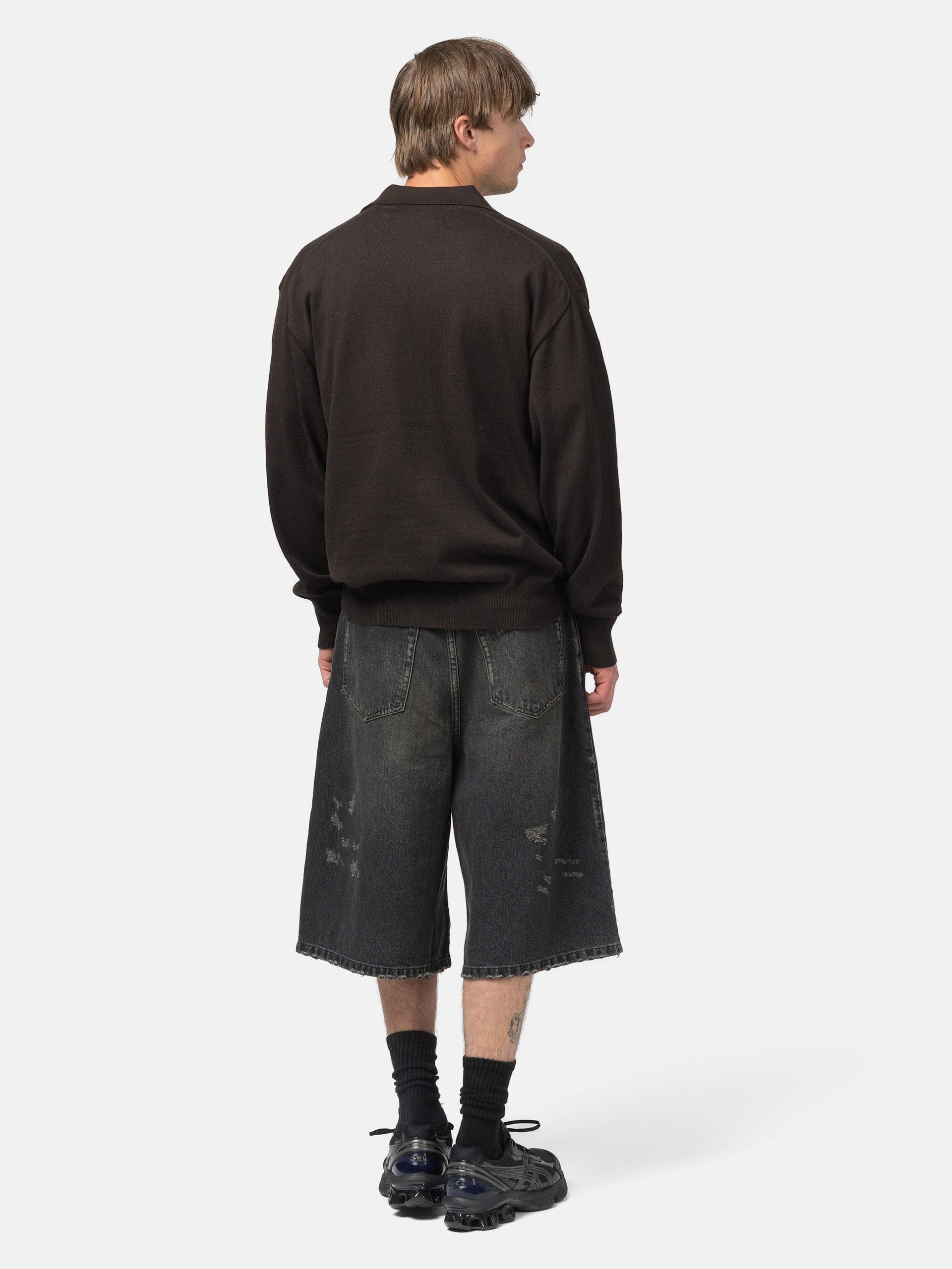 ssstein Baggy Denim Shorts Black