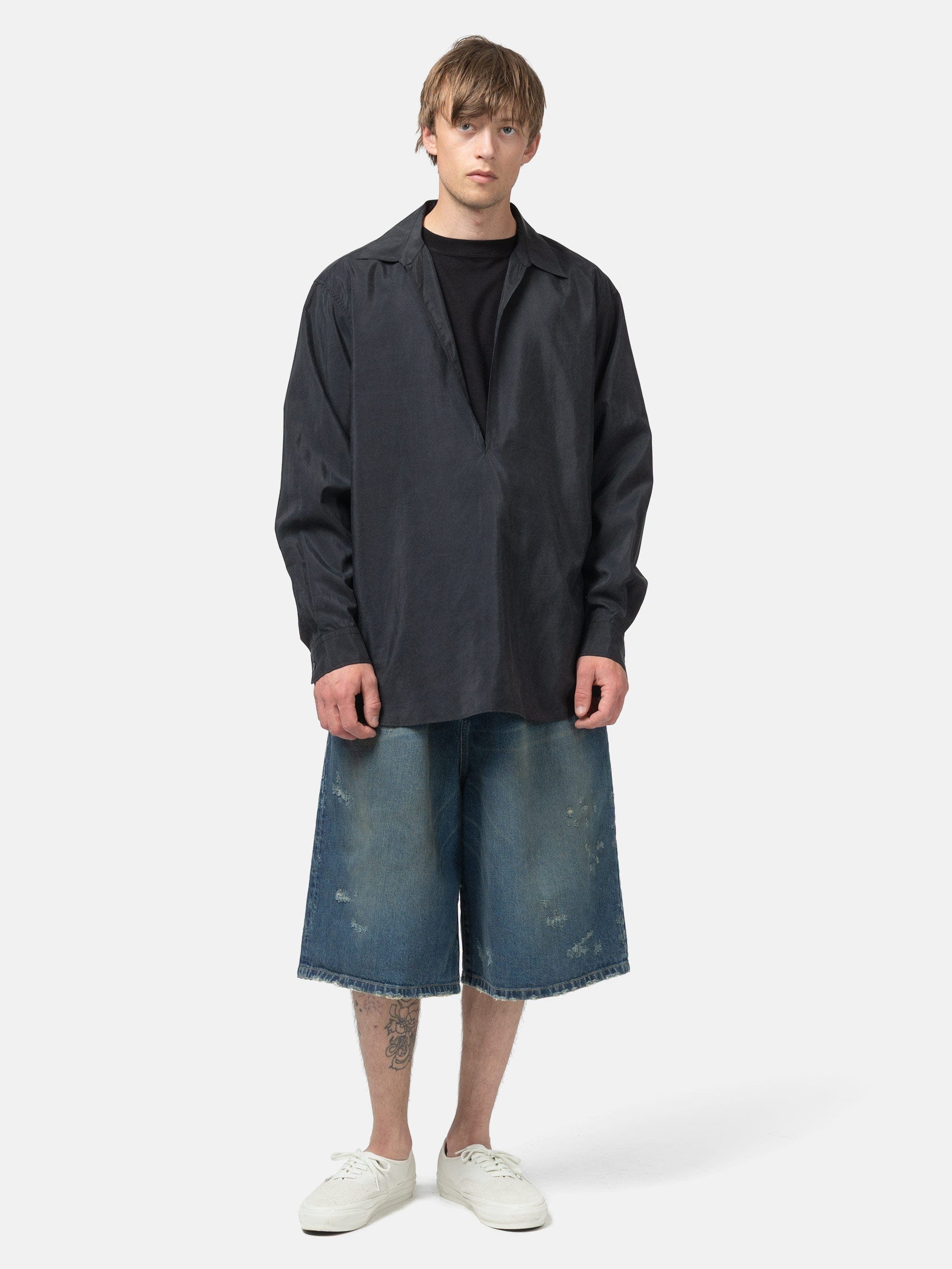 ssstein Baggy Denim Shorts Indigo