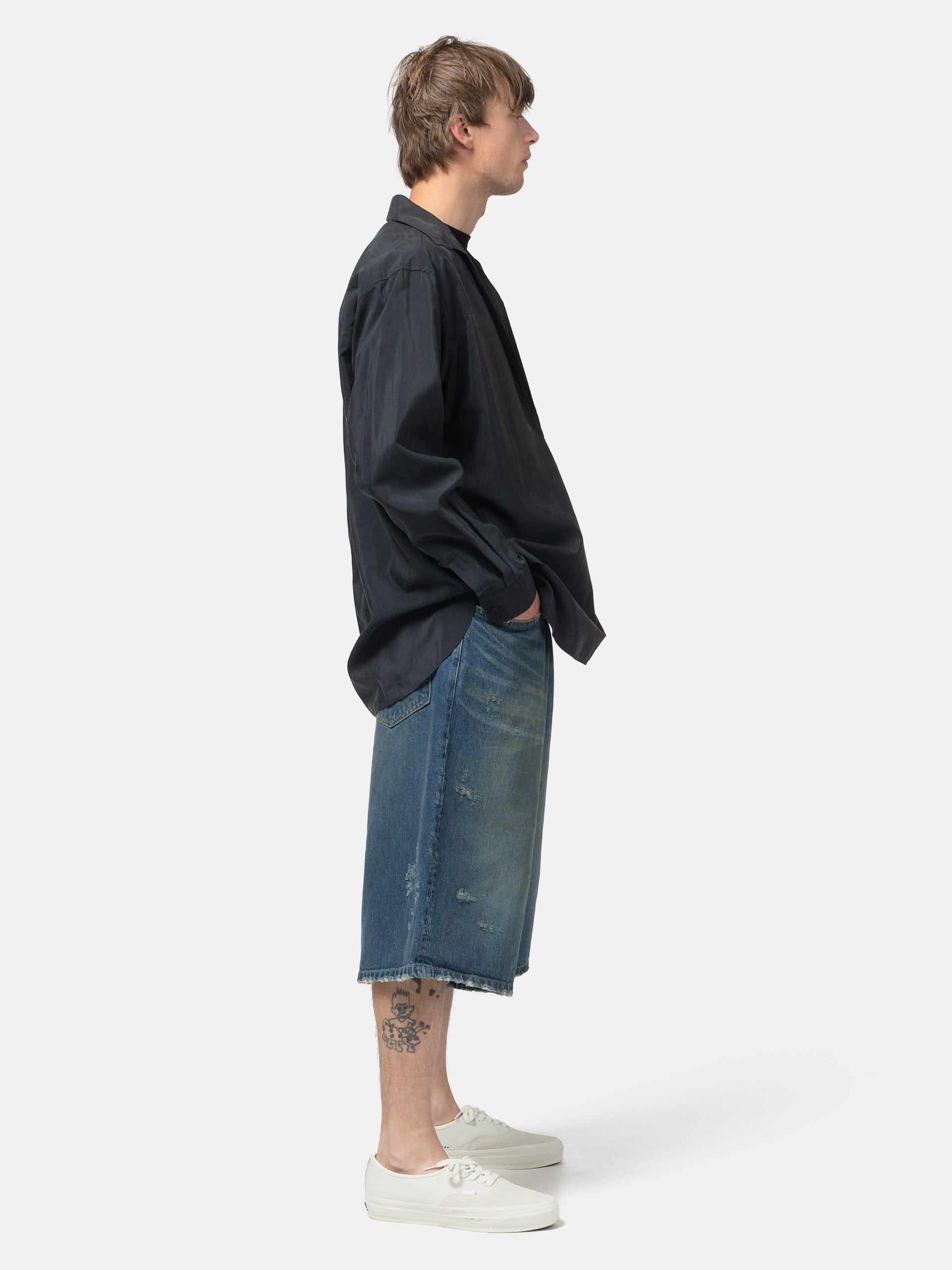ssstein Baggy Denim Shorts Indigo