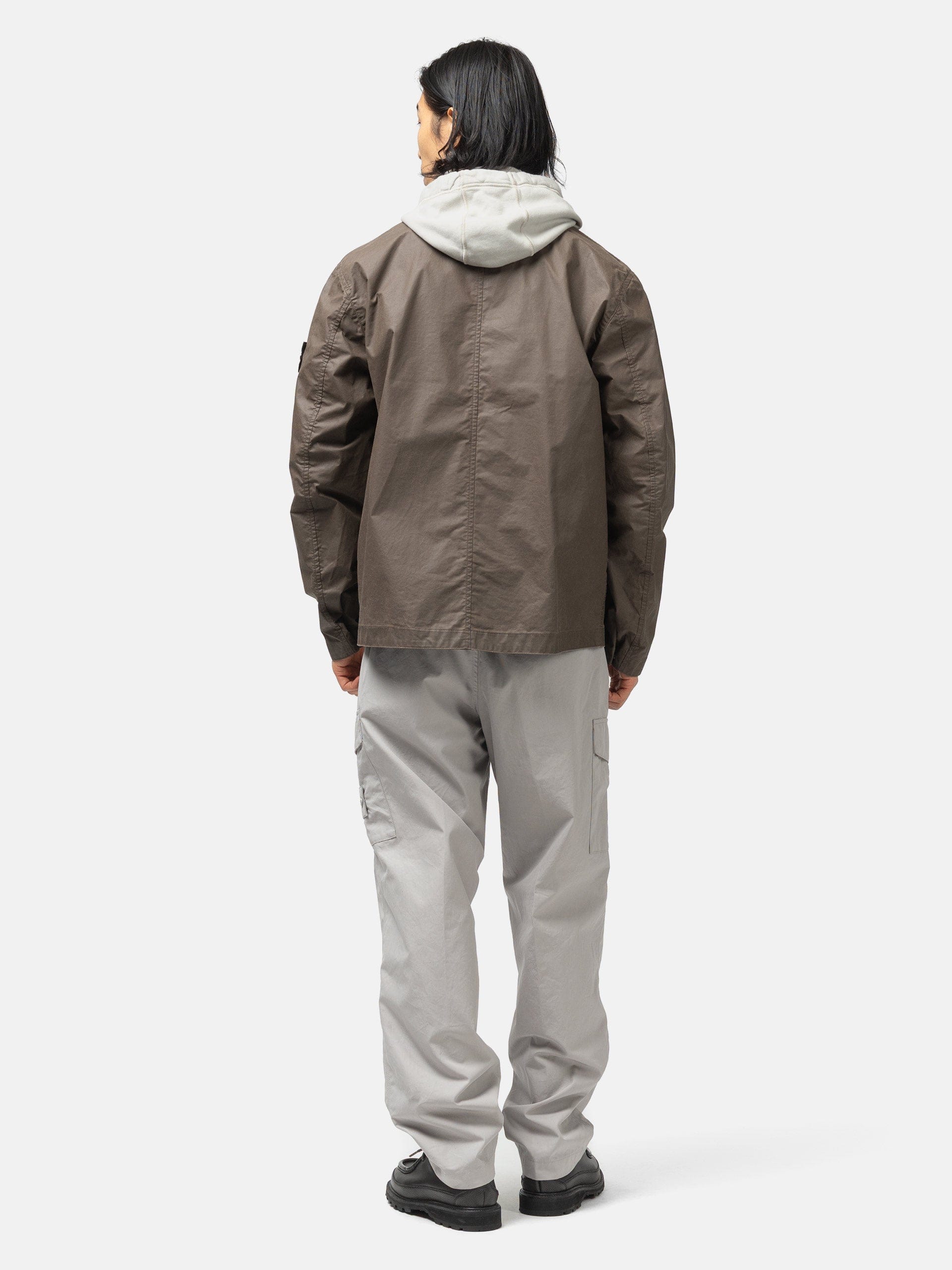 Stone Island Waxed Pigment Cotton Jacket Umber