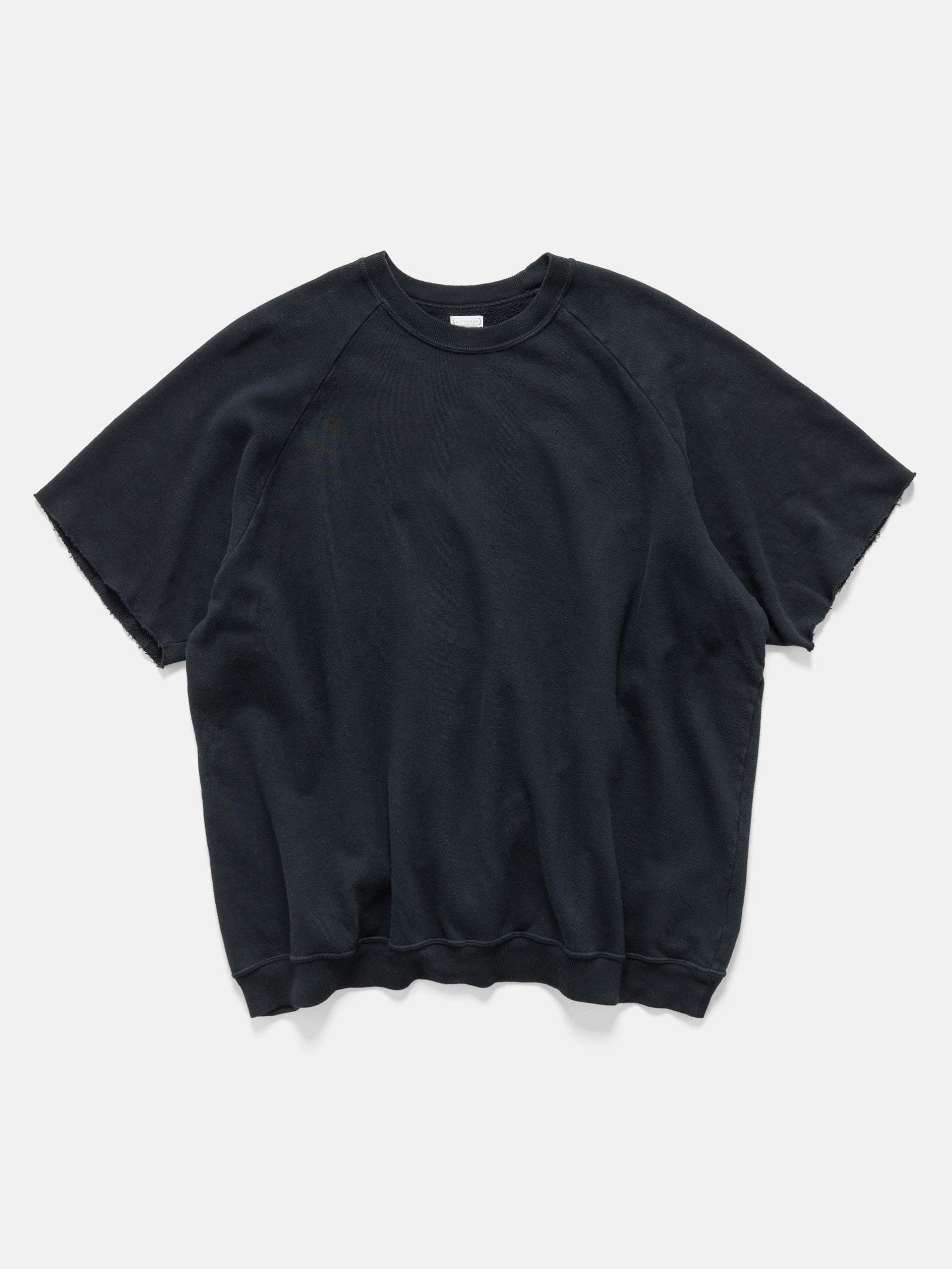 A.PRESSE Vintage Light Weight S/S Sweatshirt Black