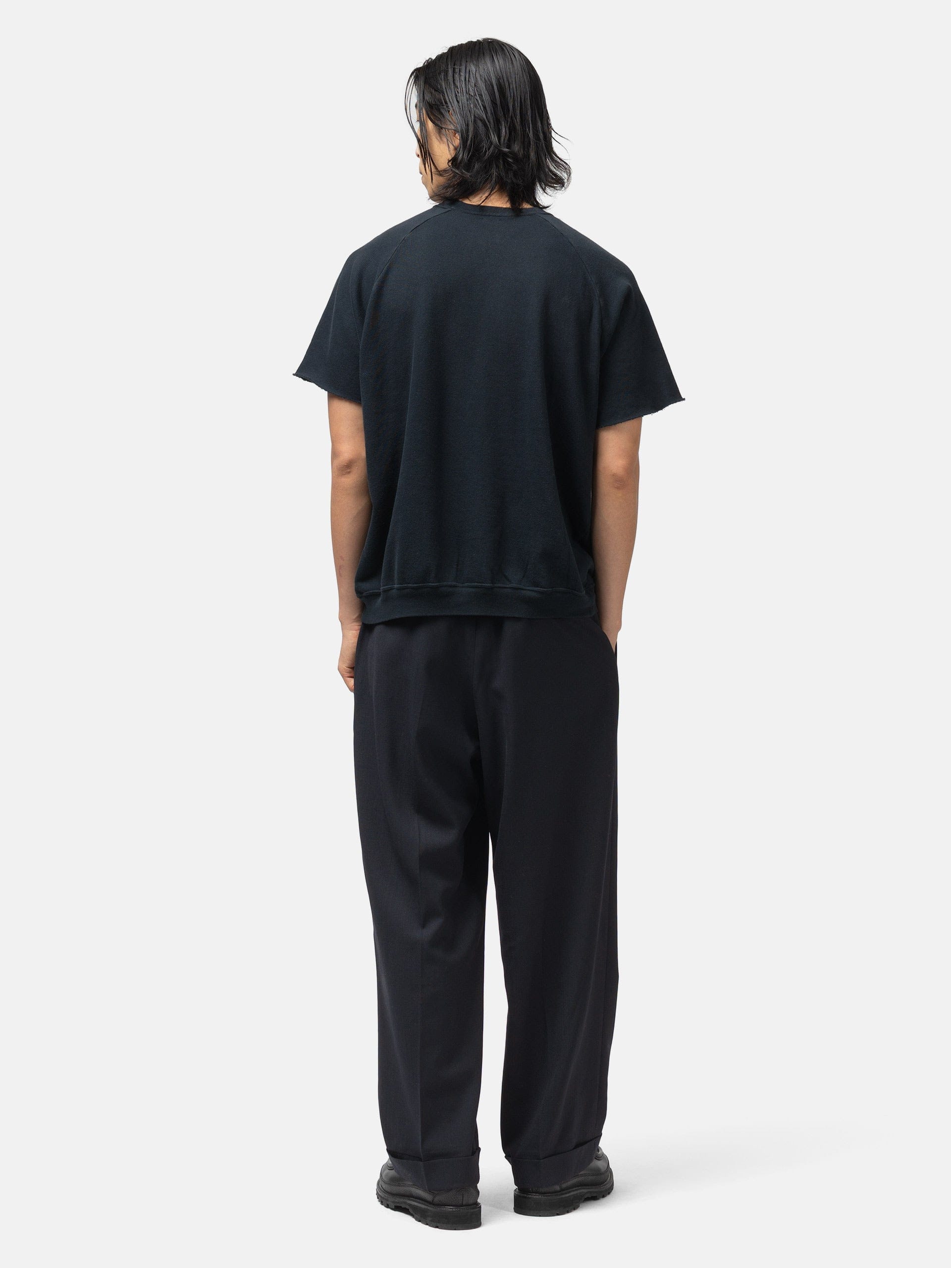 A.PRESSE Vintage Light Weight S/S Sweatshirt Black