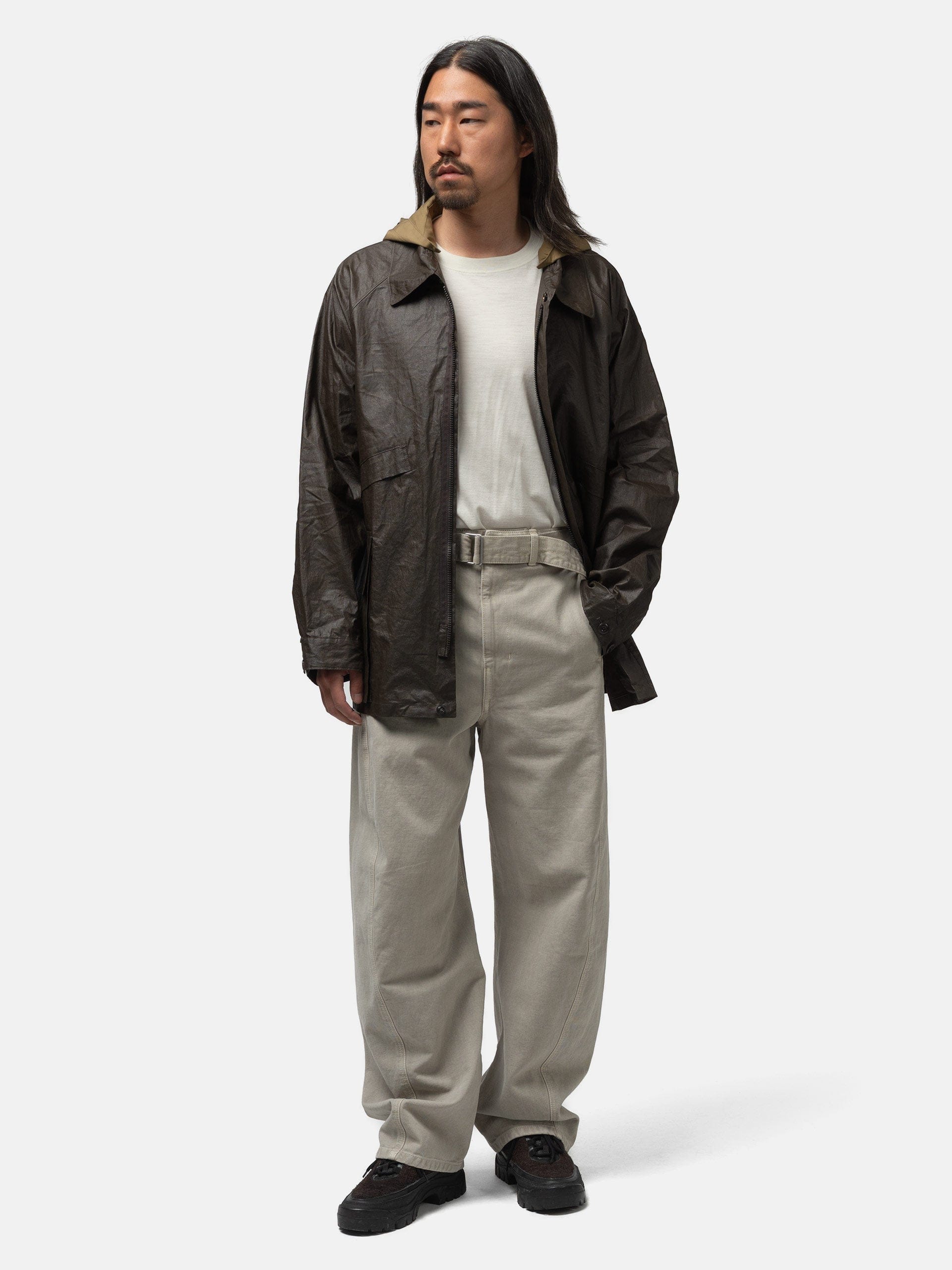 LEMAIRE Twisted Belted Pants Moonstone