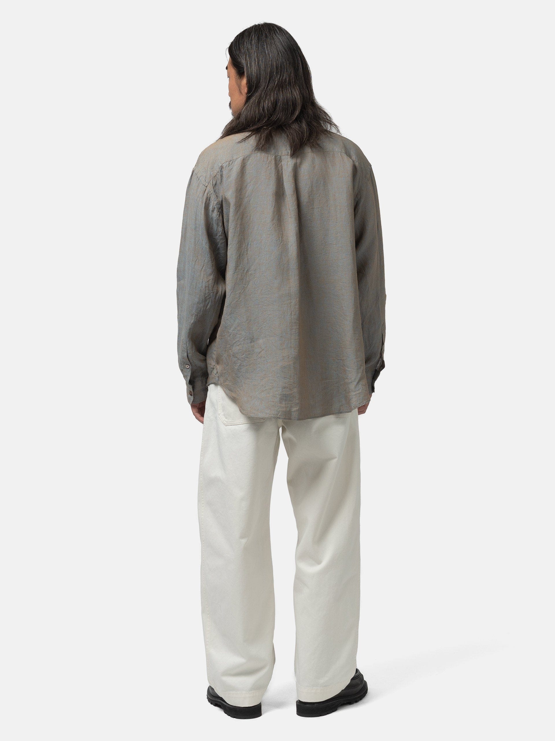 URU Italian Collar L/S Shirts Brown