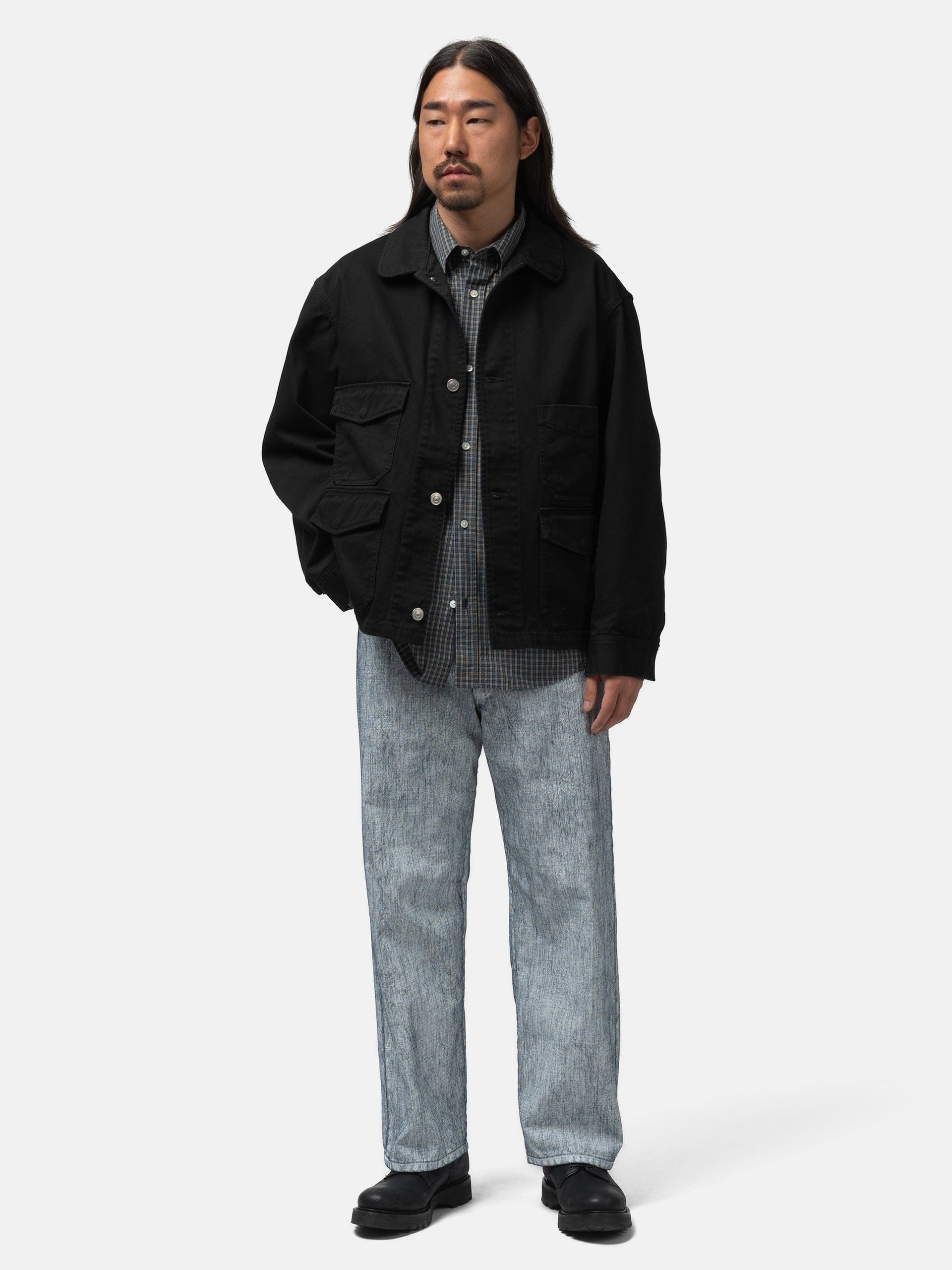 URU Cotton Katsuragi Work Jacket Black