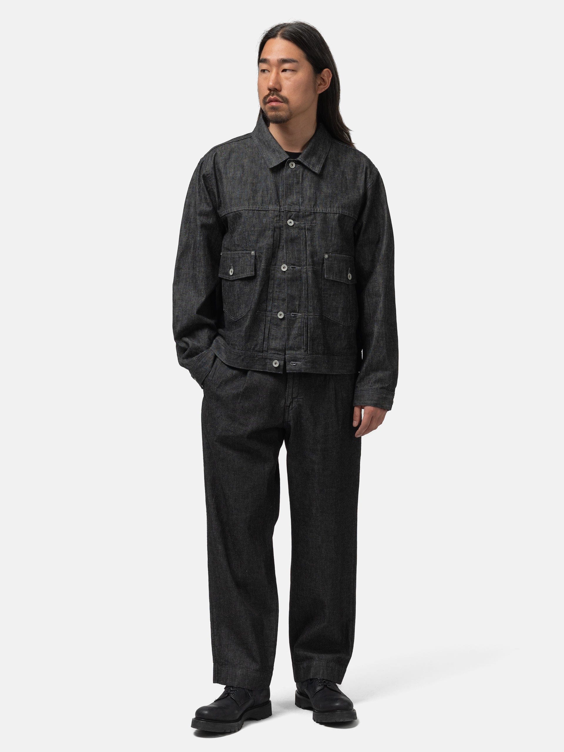 Neighborhood Denim Tuck Pants Black