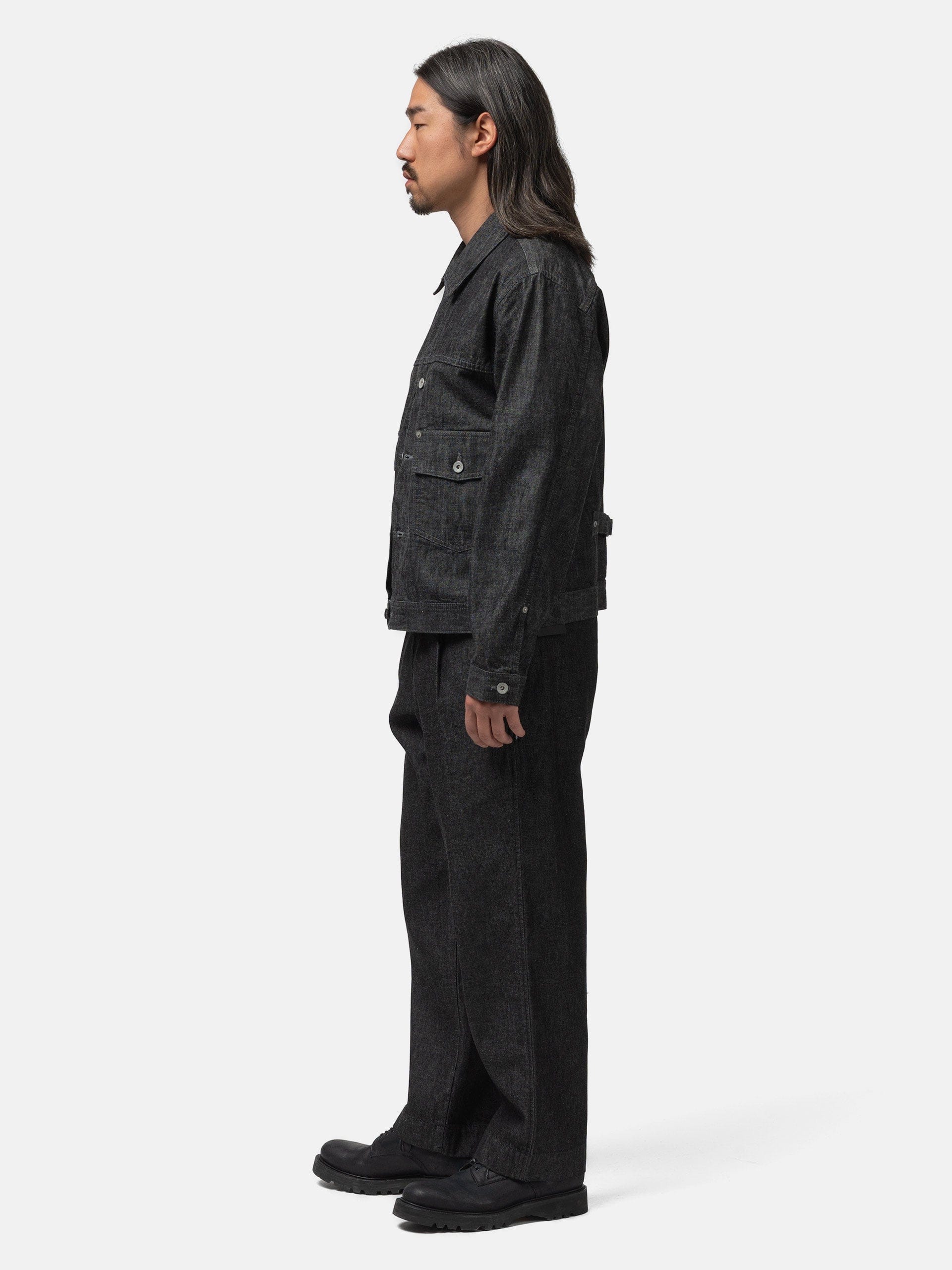 Neighborhood Denim Tuck Pants Black