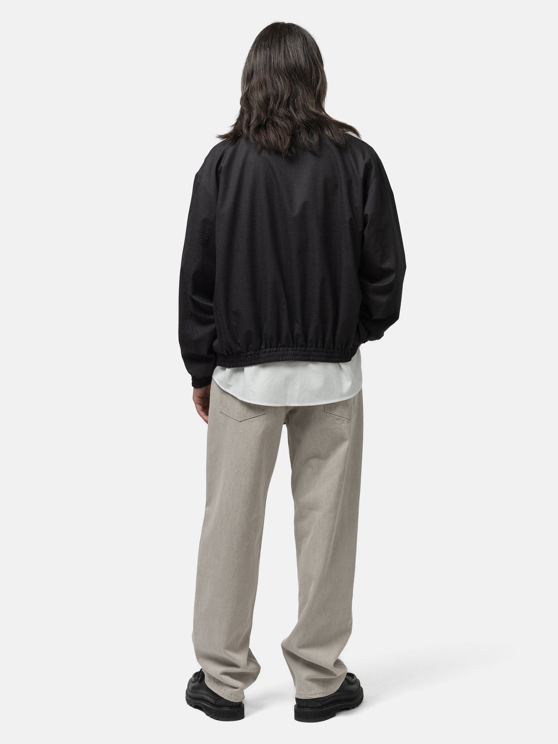 Auralee Faded Hard Twist Brown Denim Wide Pants Light Gray