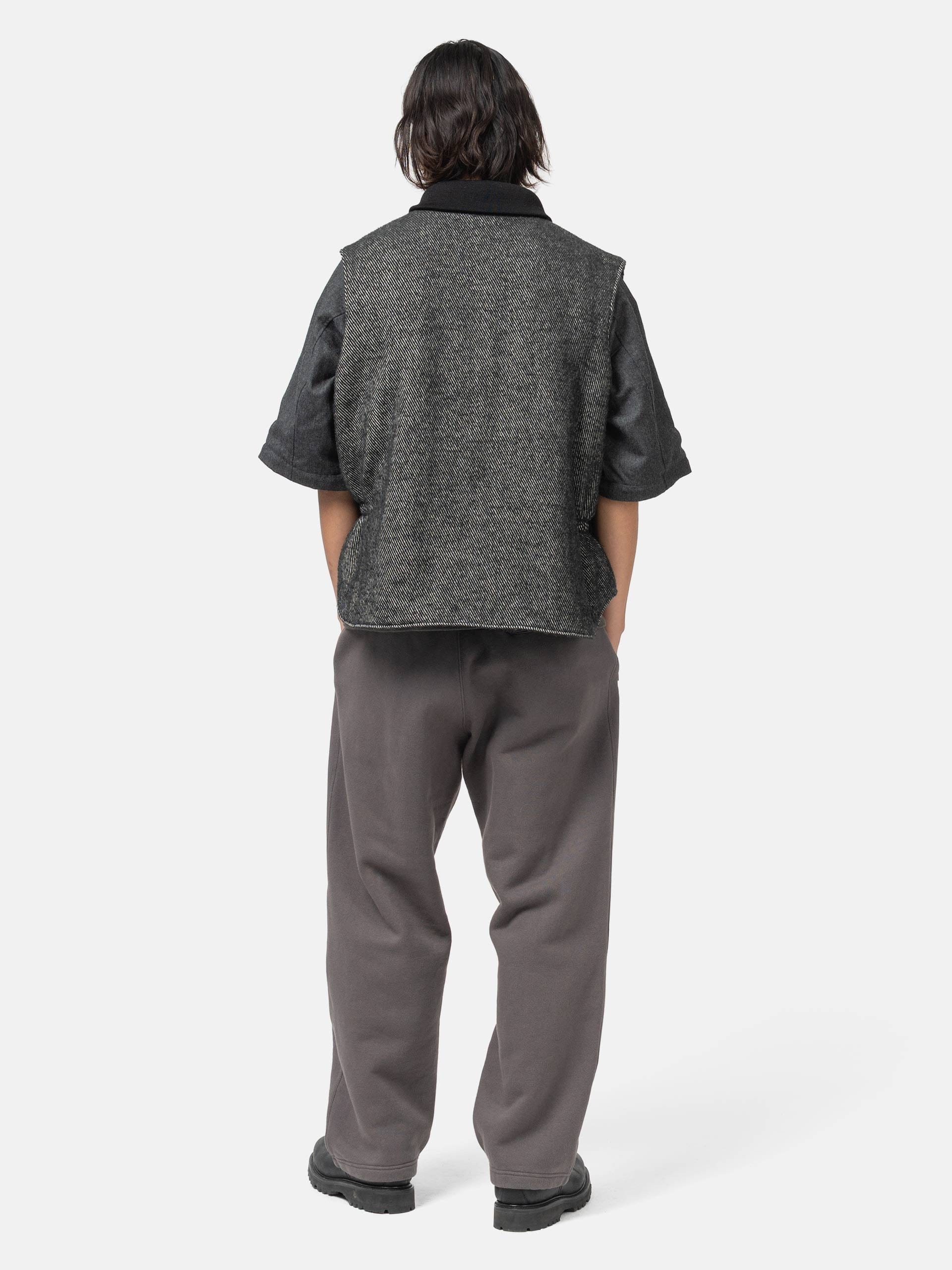 Engineered Garments LL Vest Wool Shaggy Twill Black