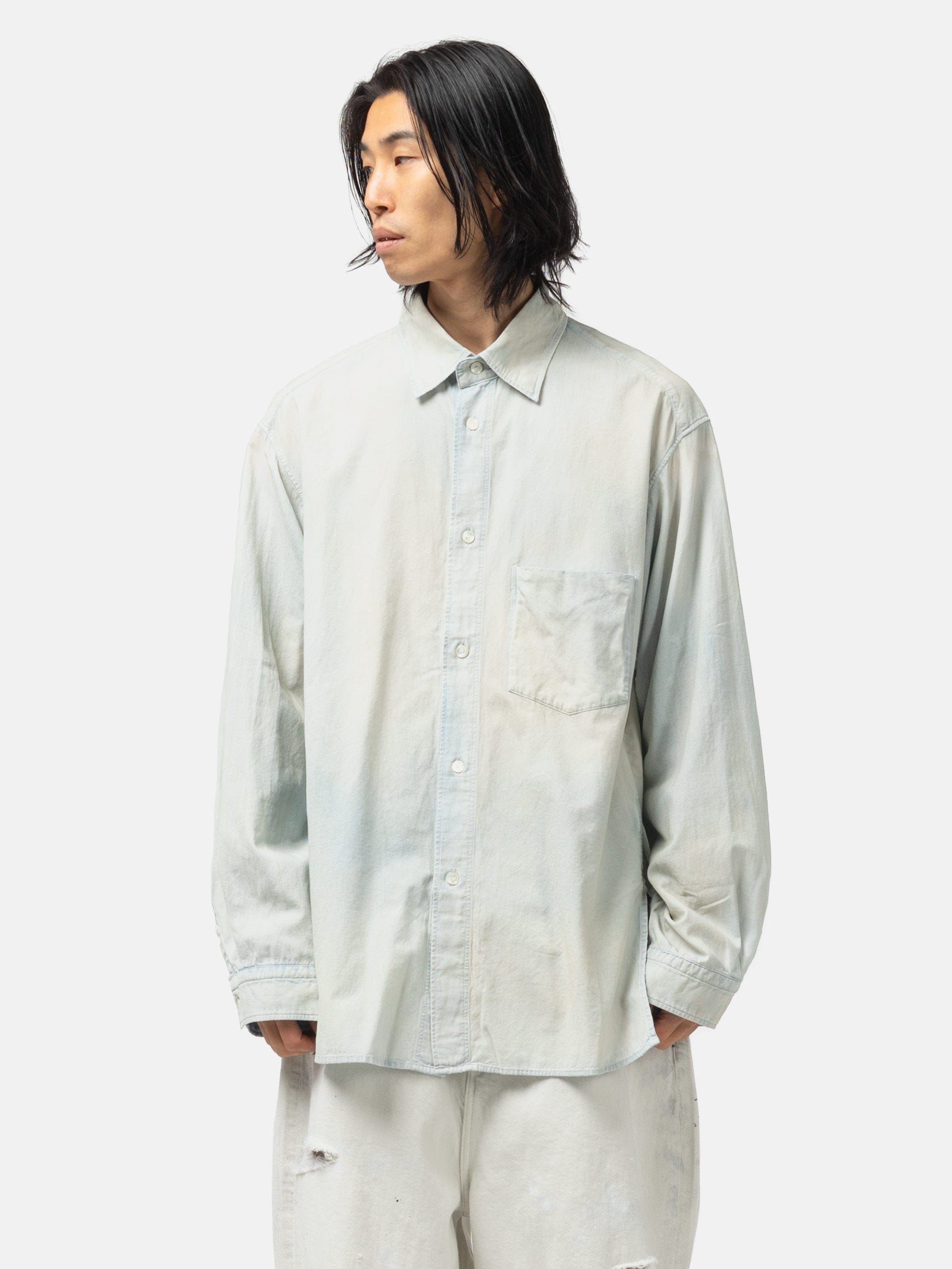 ANCELLM Chambray Over Shirt Indigo
