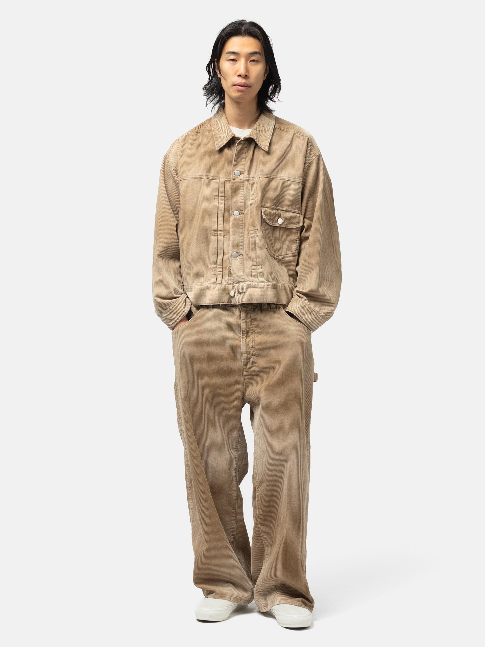 ANCELLM Corded Velveteen Painter Pants Brown